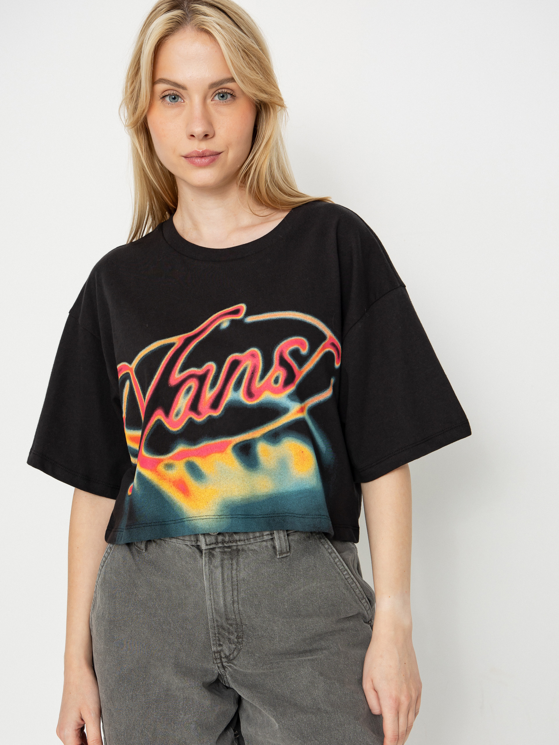 T-shirt Vans Afterburn Relaxed Crop Wmn (black)