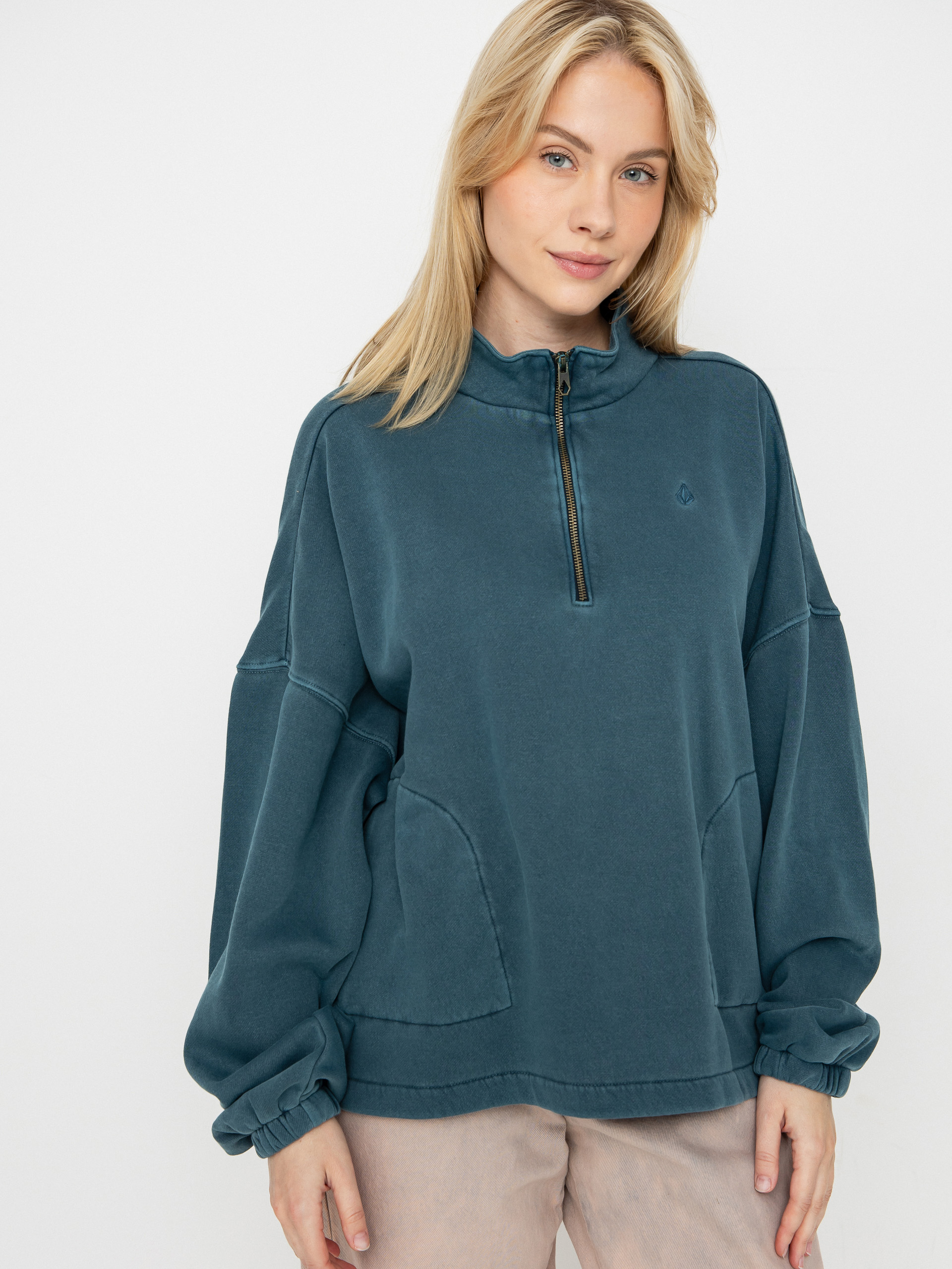 Bluza Volcom Stone Soft Quarter Zip Wmn (emerald green)
