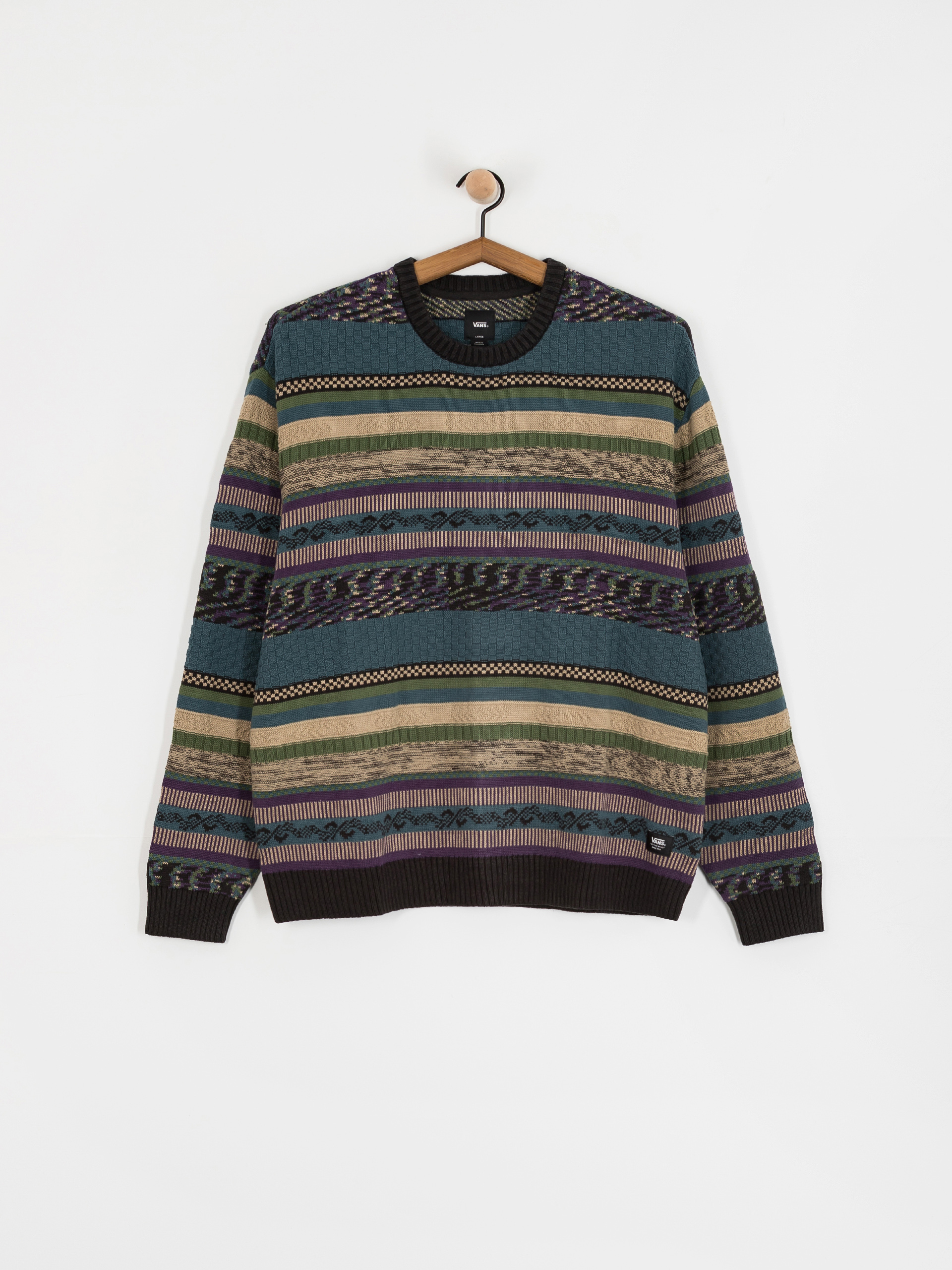 Sweter Vans Boyer Crew Sweater (black/stargazer)