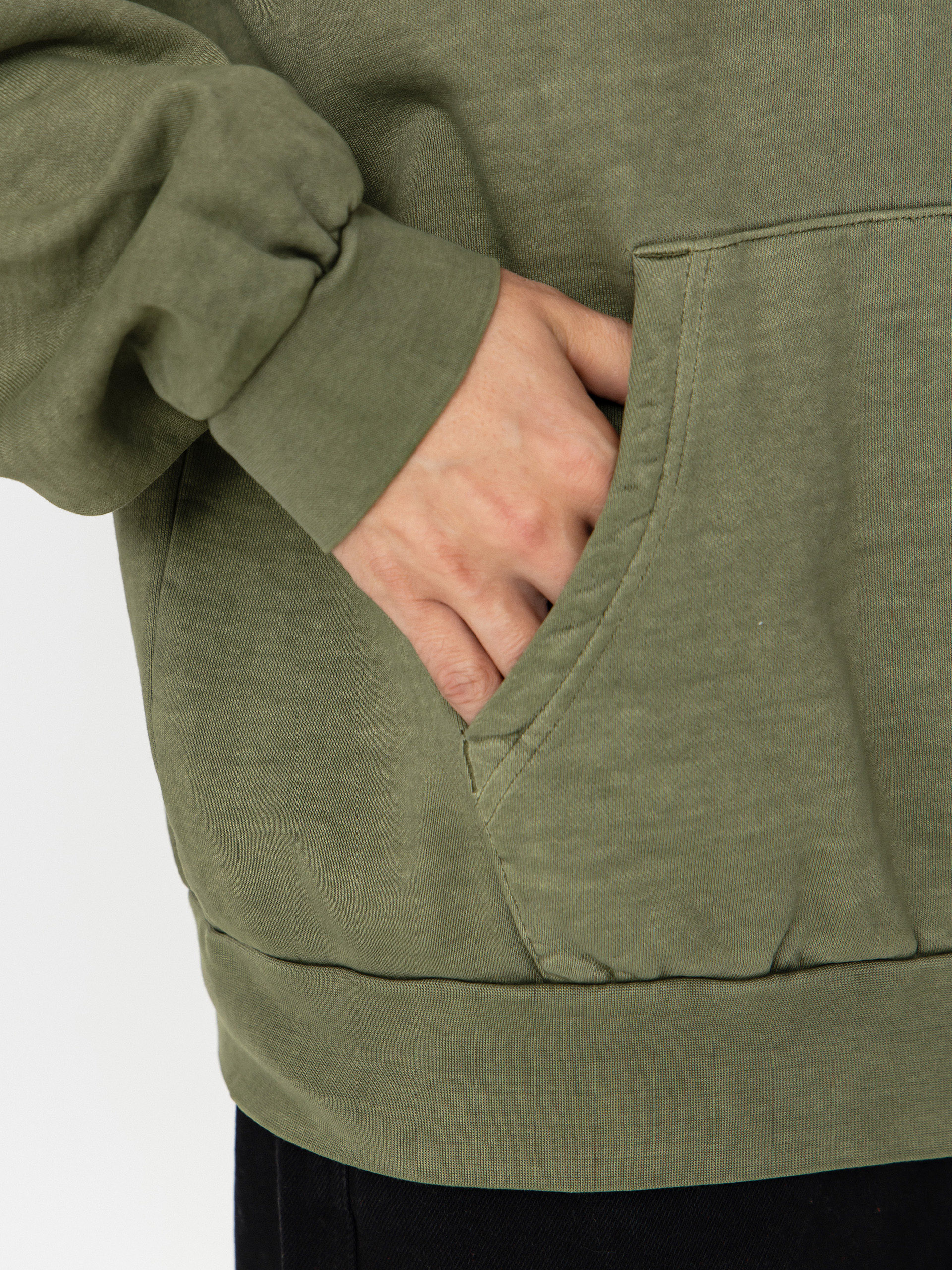 Bluza z kapturem OBEY Lowercase Pigment HD (pigment deep lichen green)