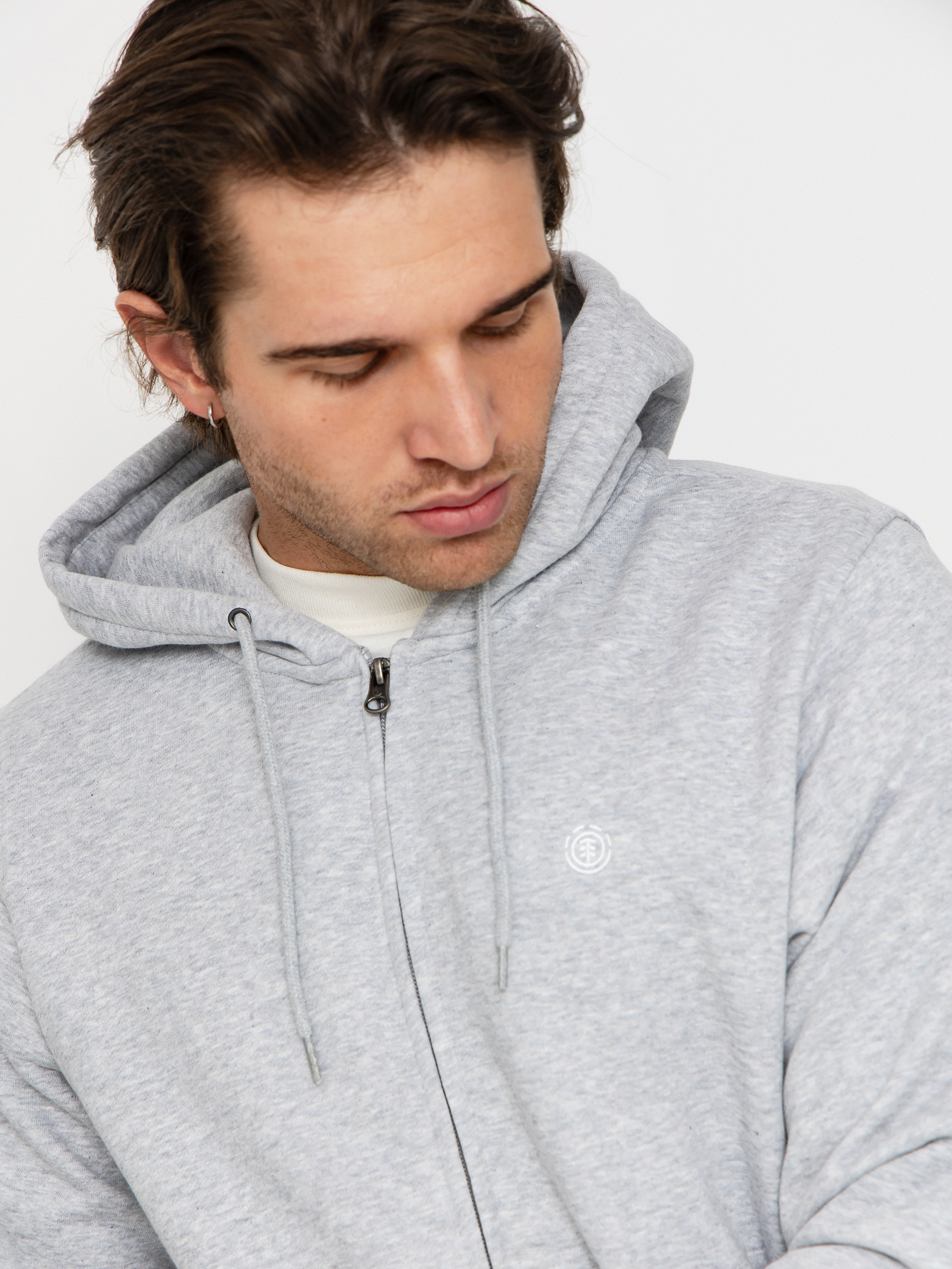 Bluza z kapturem Element Icon Embroidery ZHD (mid grey heather)