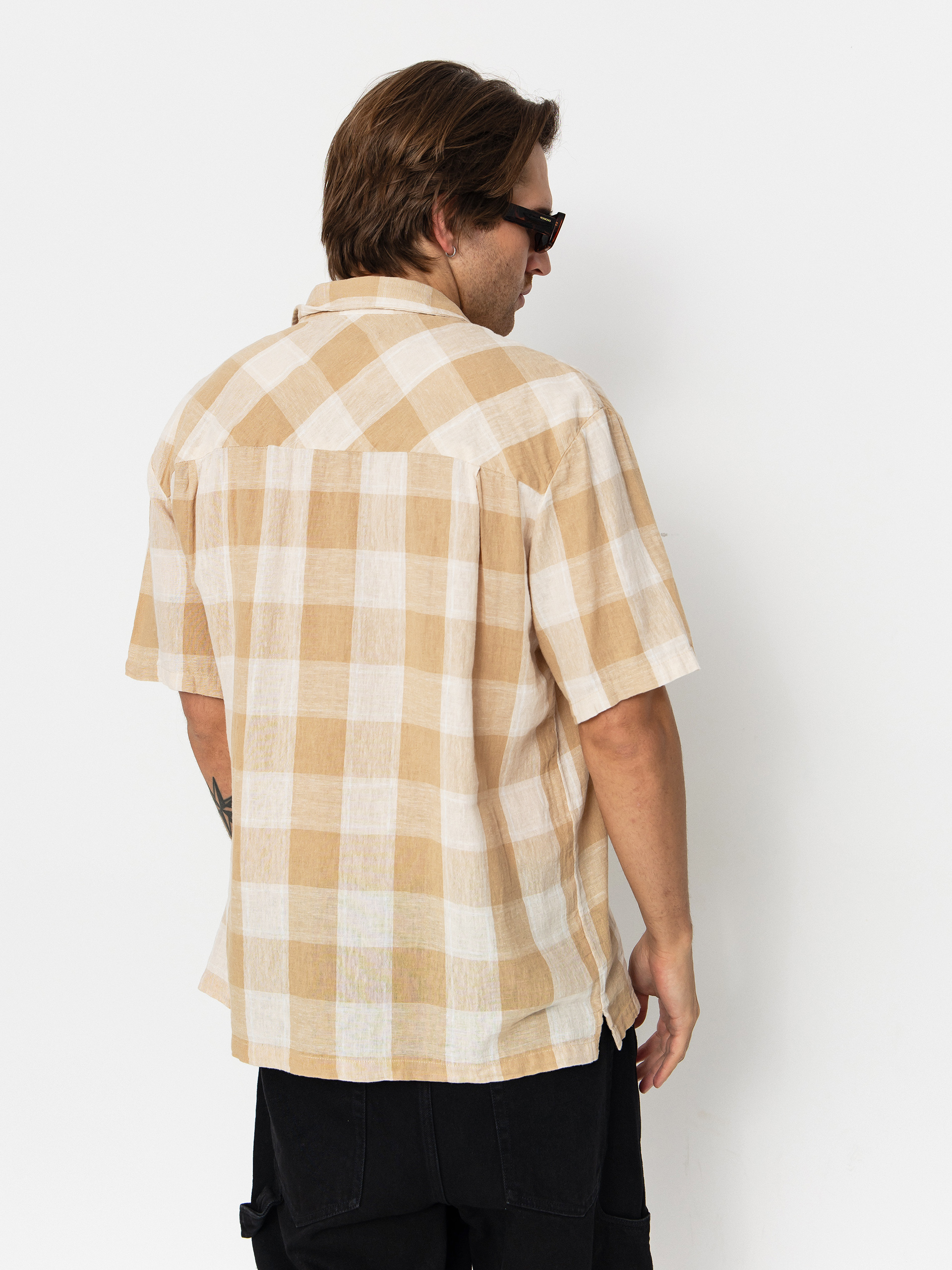 Koszula Brixton Cru Linen Blend Wvn (off white/sand)