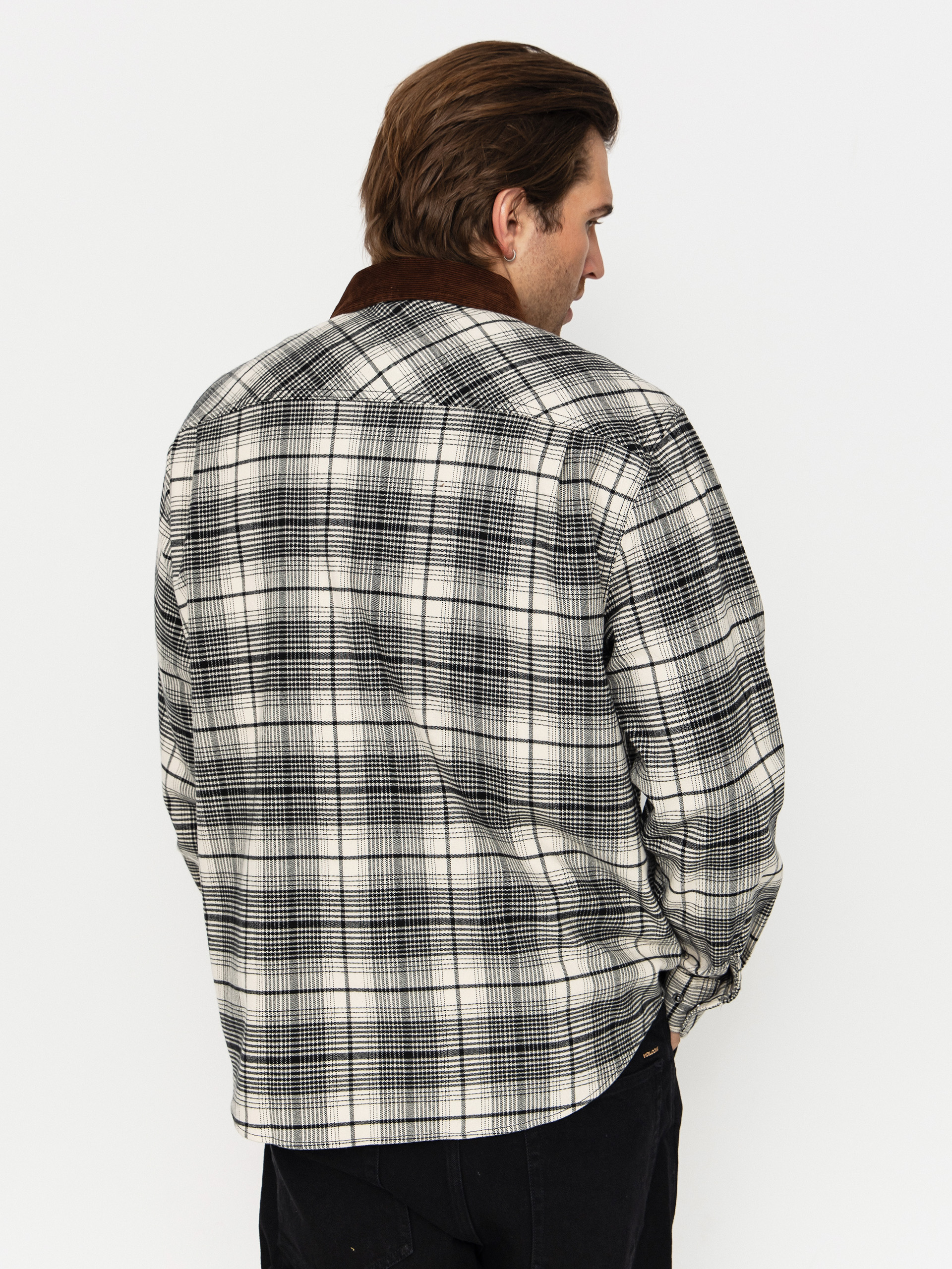 Koszula Brixton Builders Bowery Perf Flannel (off white/black)