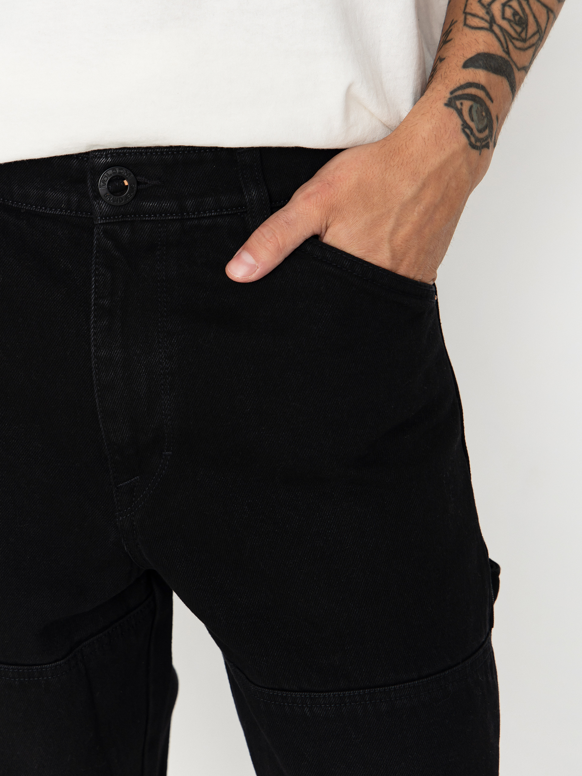 Spodnie Volcom Karpendter Lse Tprd Denim (black)
