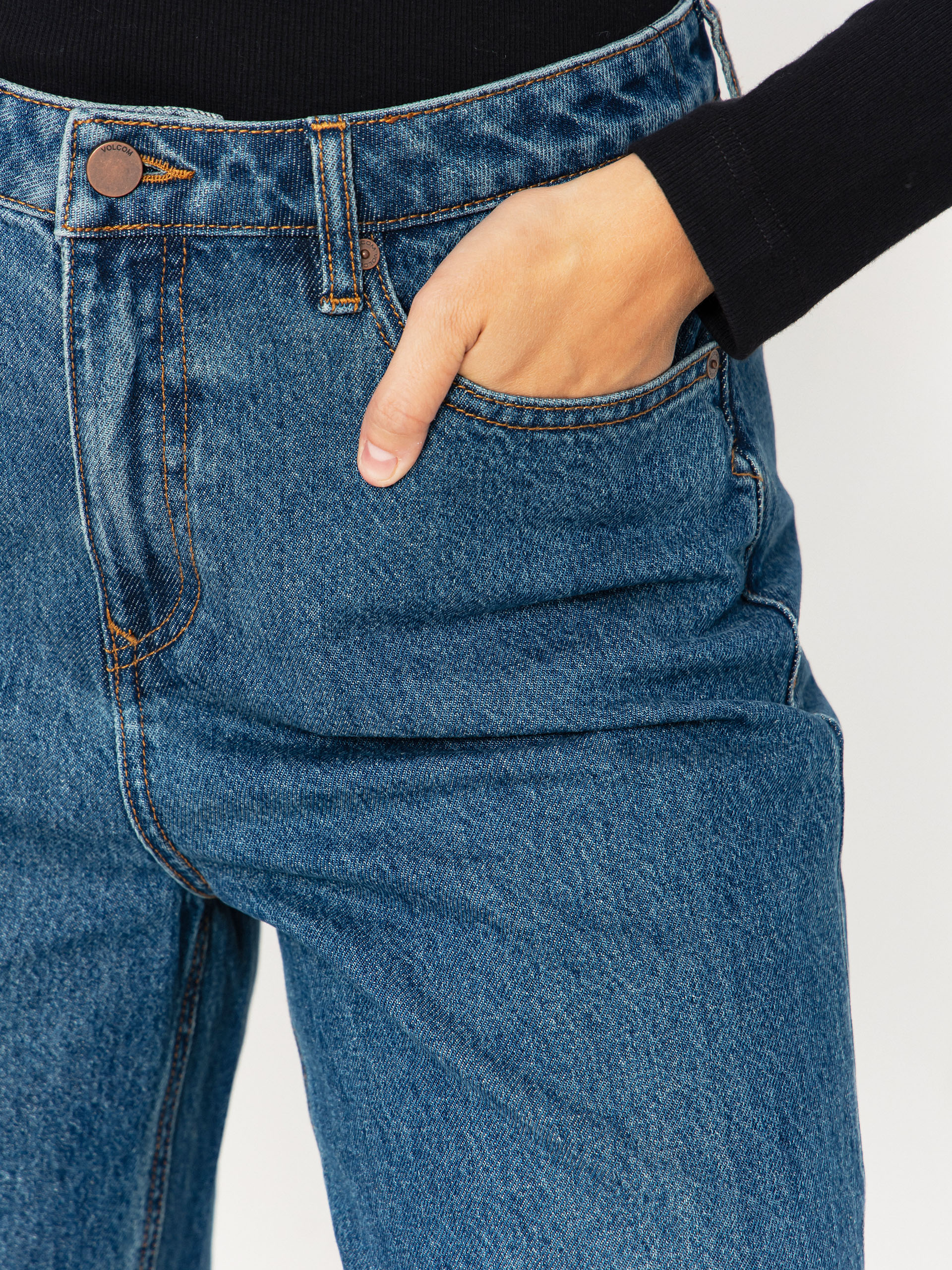 Spodnie Volcom Stoned Bf Hirise Wmn (indigo ridge wash)