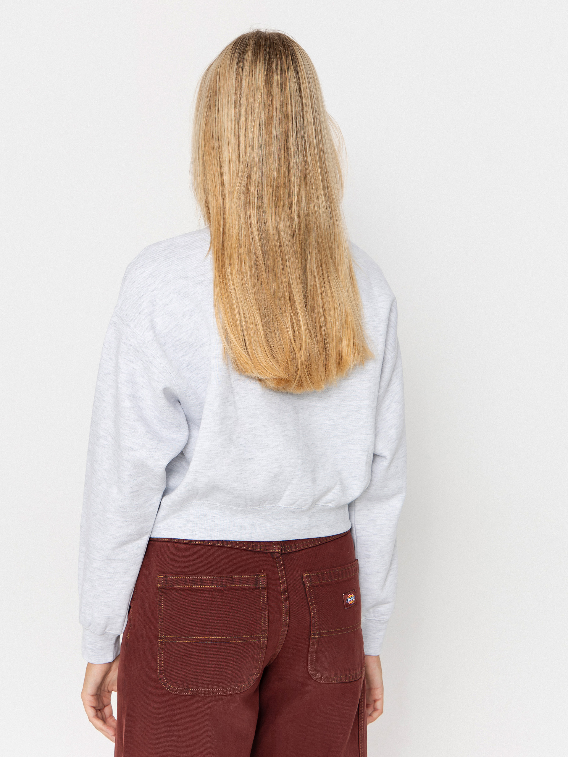 Bluza OBEY Blocks Cropped Crew Wmn (ash grey)