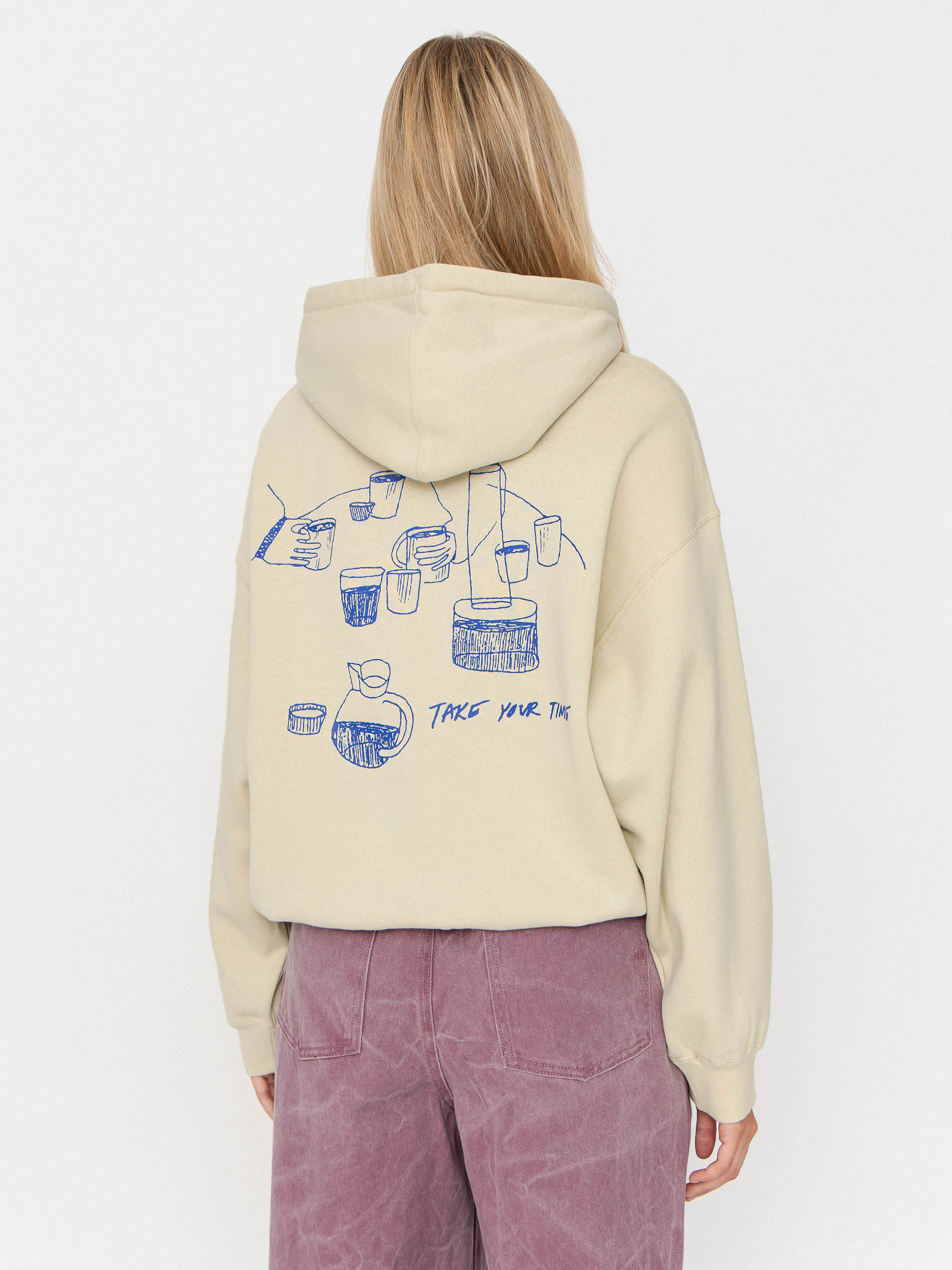 Bluza z kapturem OBEY Time Baggy Relaxed HD Wmn (sand)