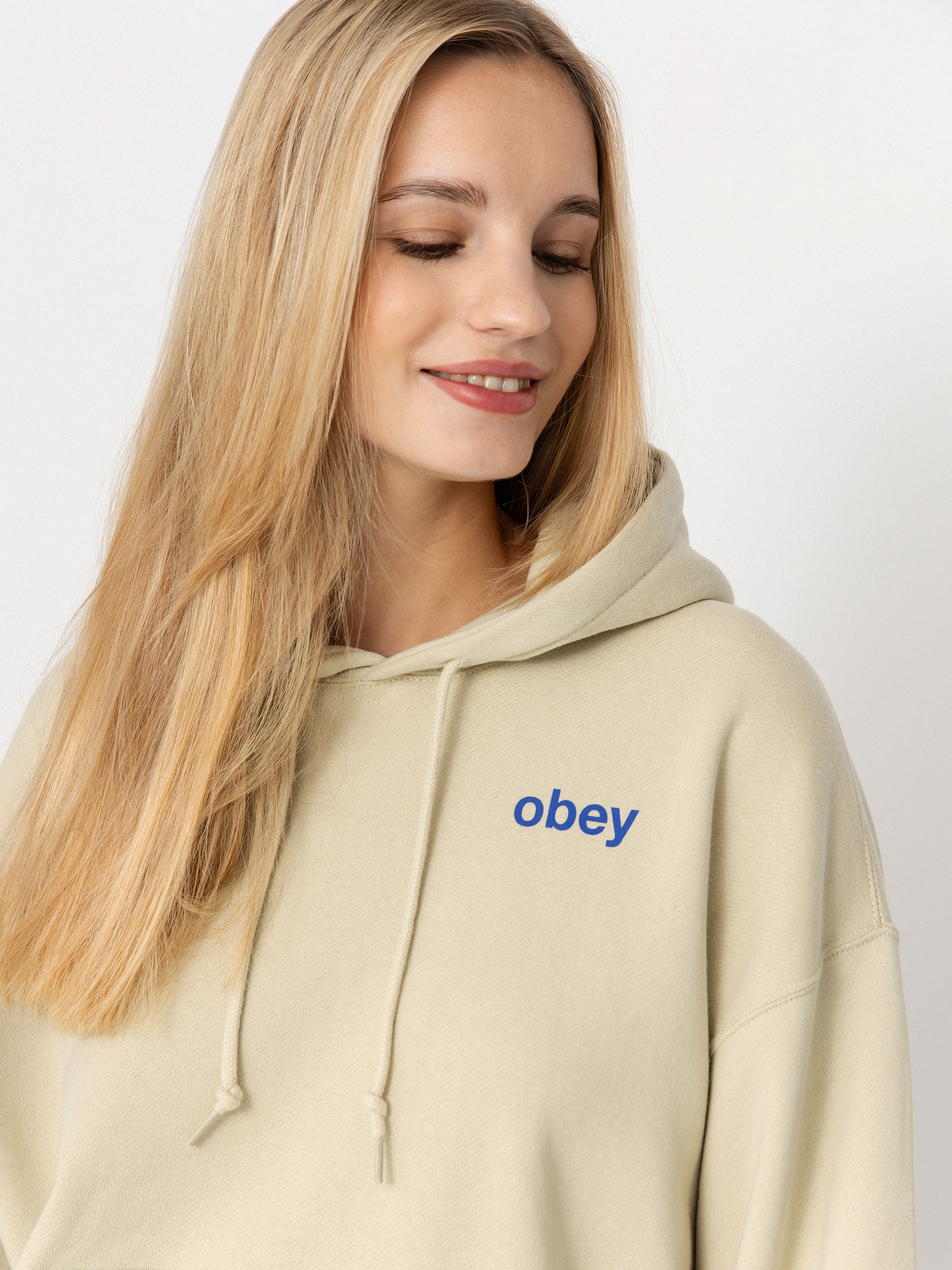 Bluza z kapturem OBEY Time Baggy Relaxed HD Wmn (sand)