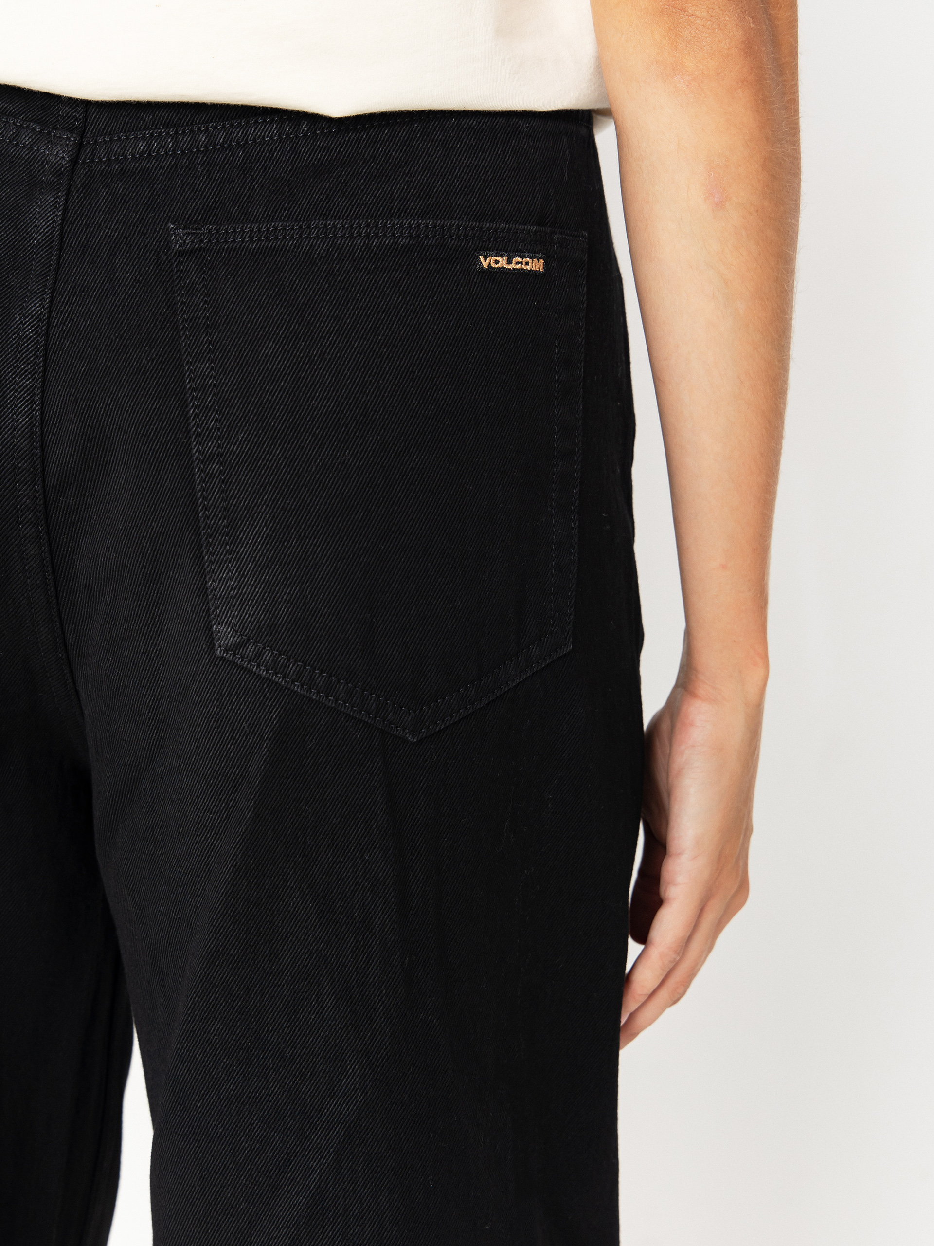 Spodnie Volcom Beeggy Denim Wmn (black combo)