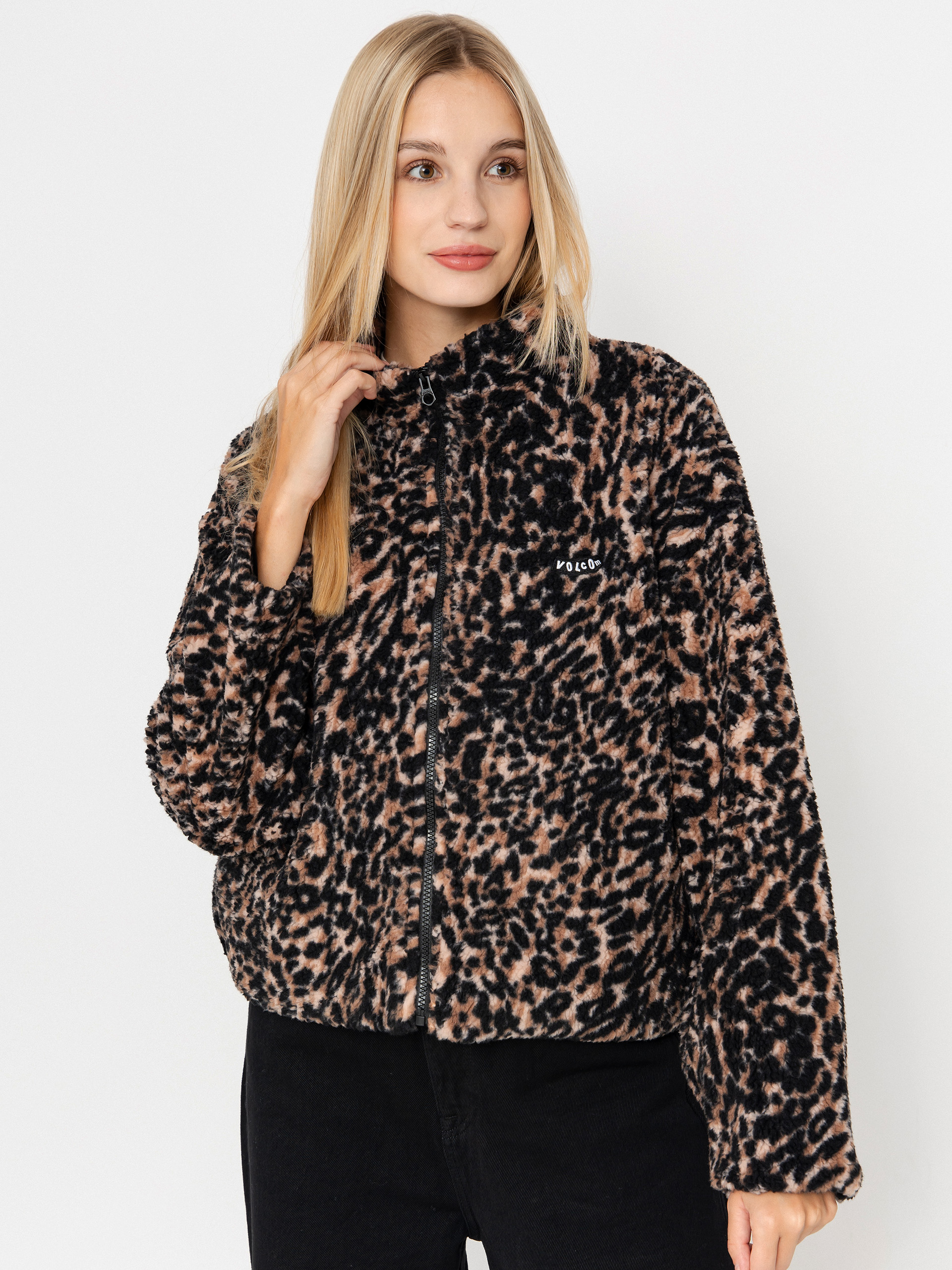 Bluza Volcom Wylding Out Sherpa Wmn (animal print)