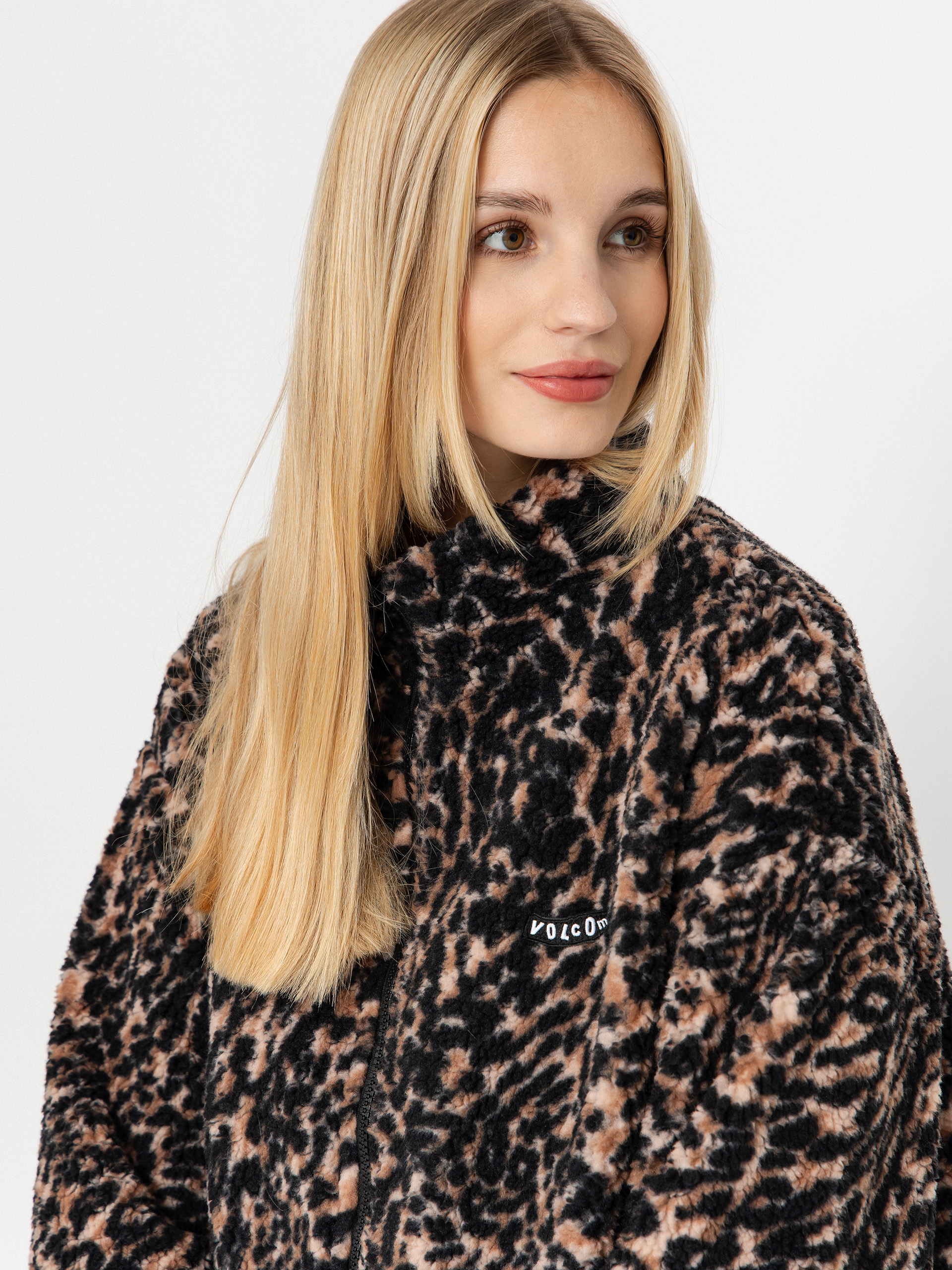 Bluza Volcom Wylding Out Sherpa Wmn (animal print)