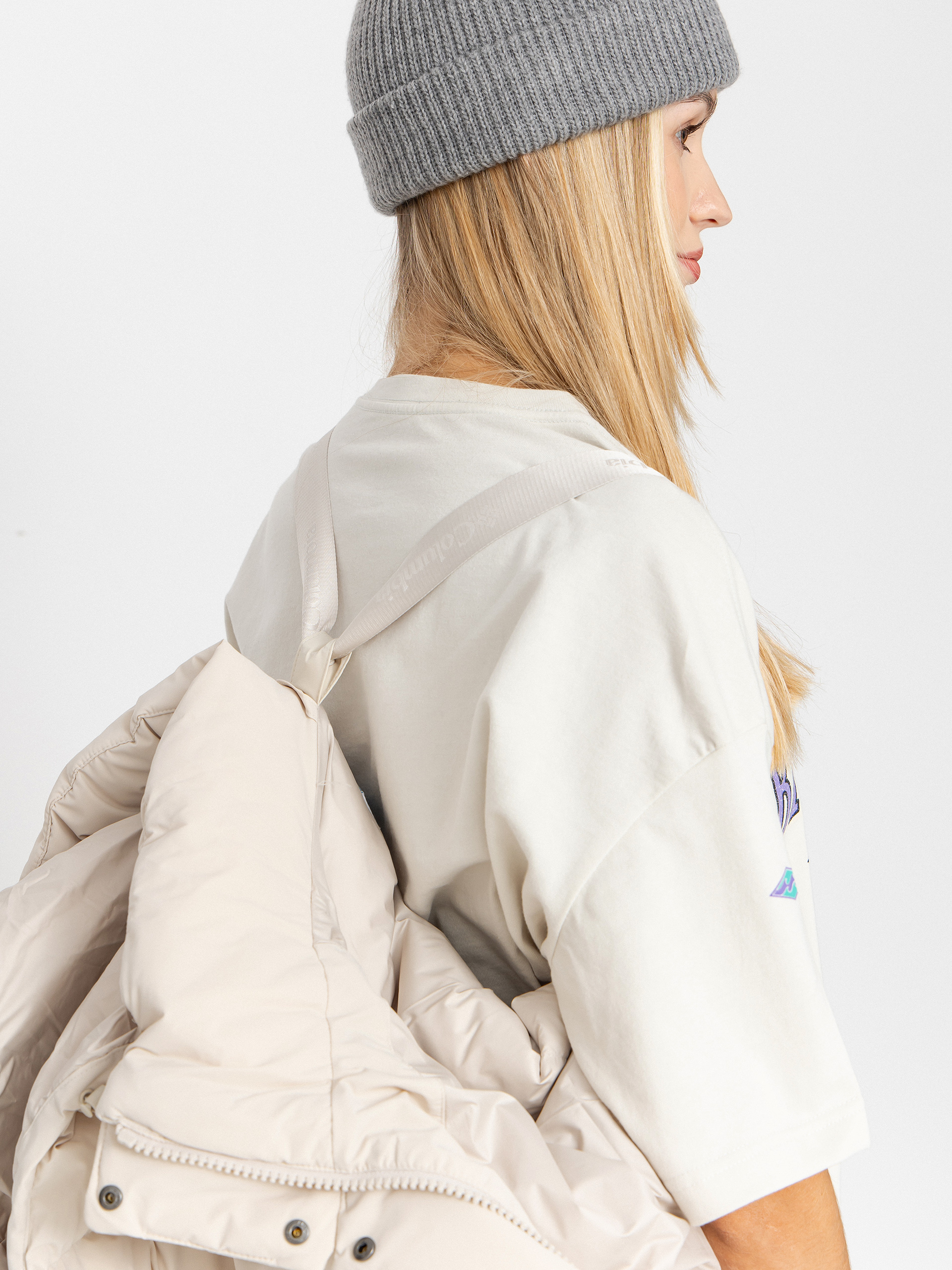 Kurtka Columbia Amaze Puff Hooded Wmn (dark stone)