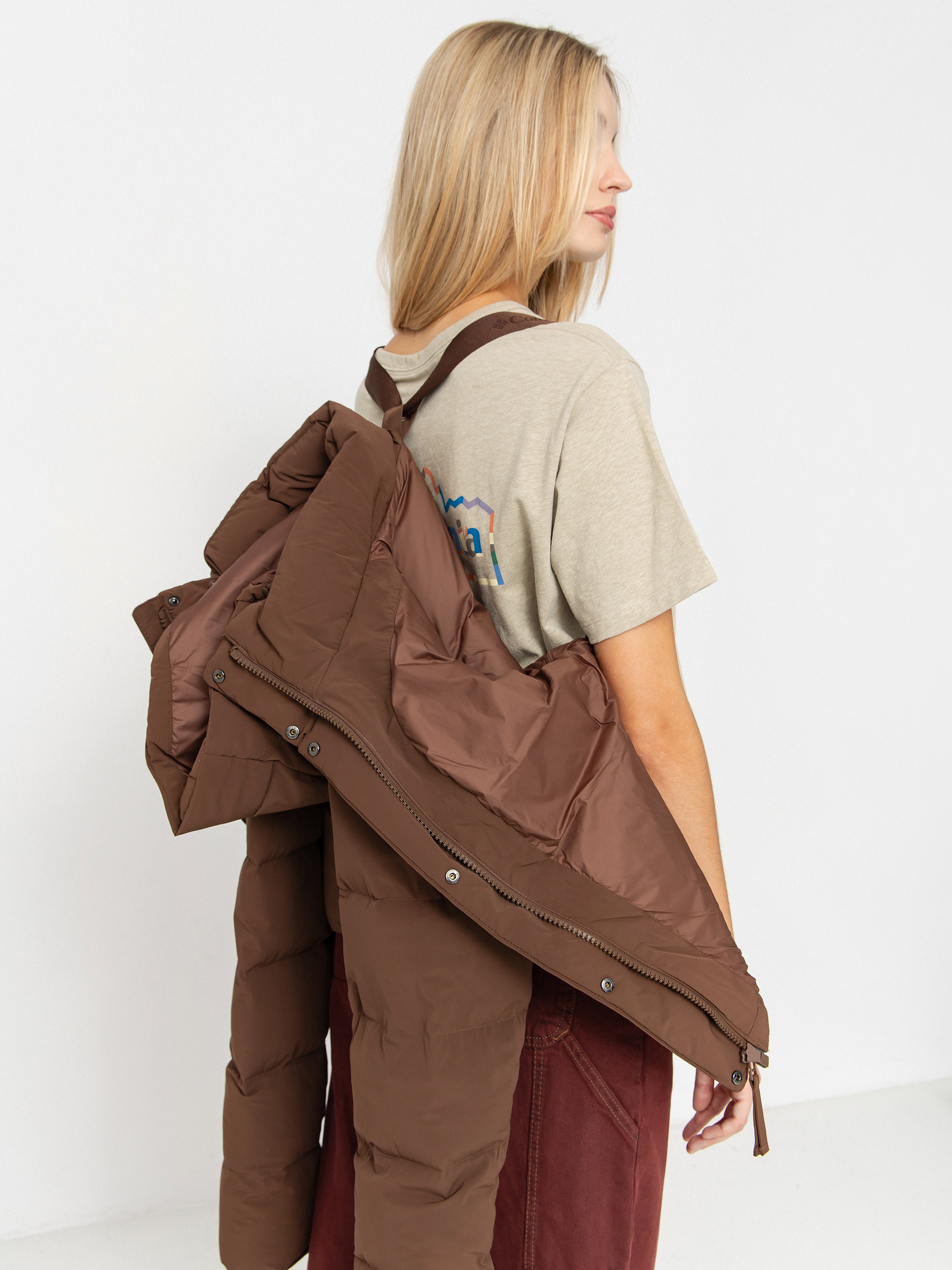 Kurtka Columbia Amaze Puff Hooded Wmn (tobacco)