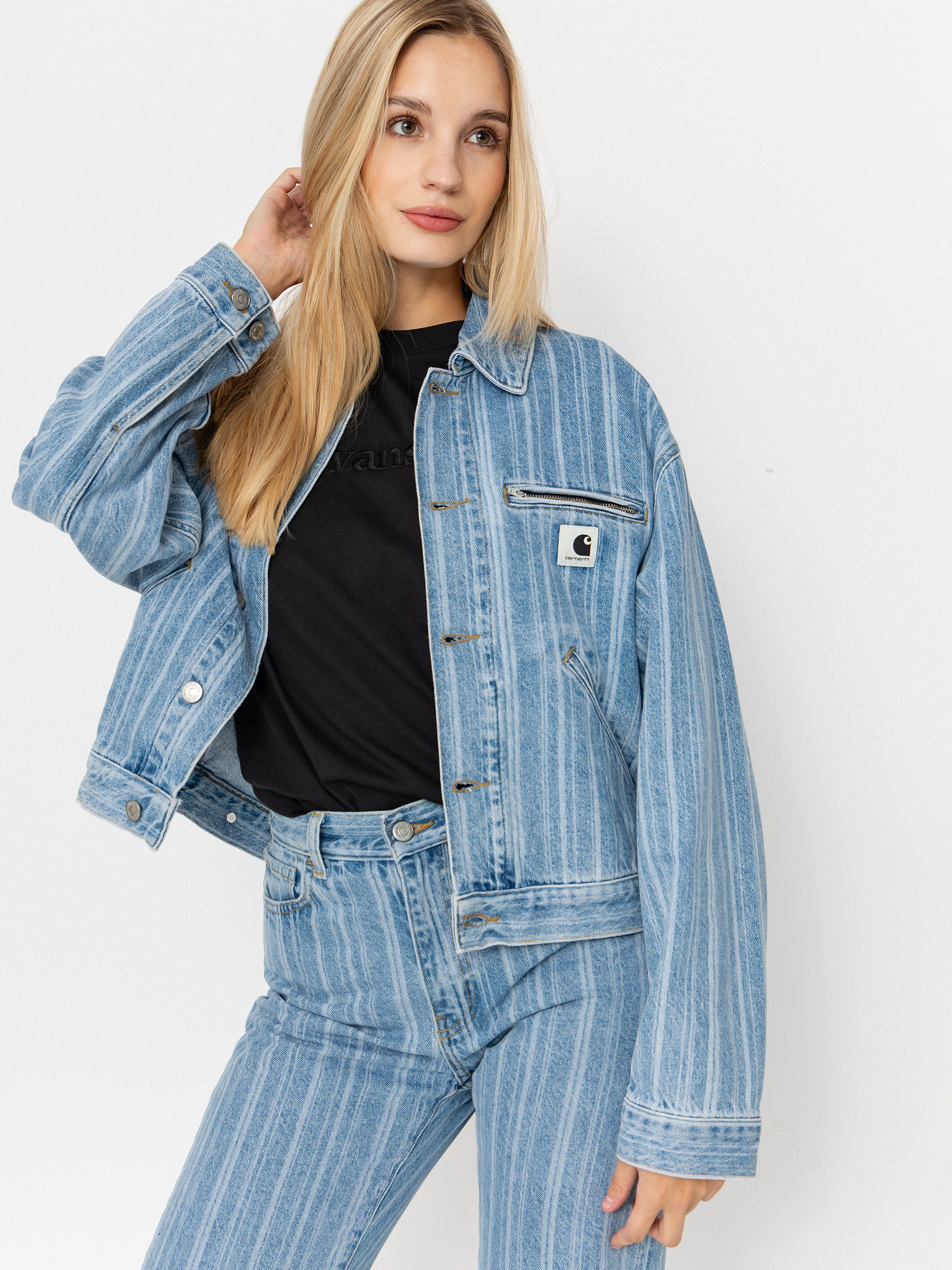 Spodnie Carhartt WIP Rylan Wmn (rylan stripe/blue/stone bleached)