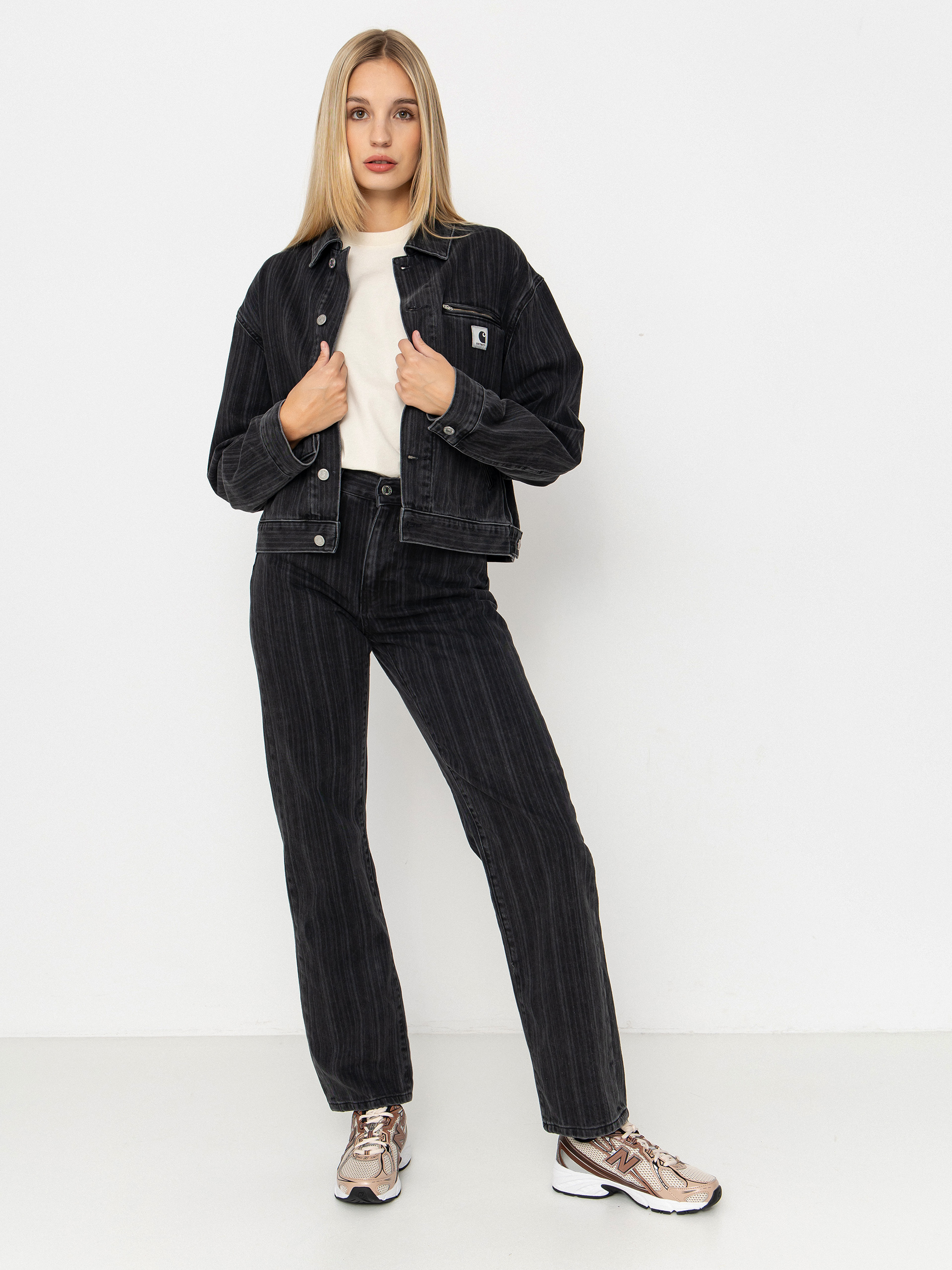 Kurtka Carhartt WIP Rylan Wmn (rylan stripe/black/stone washed)