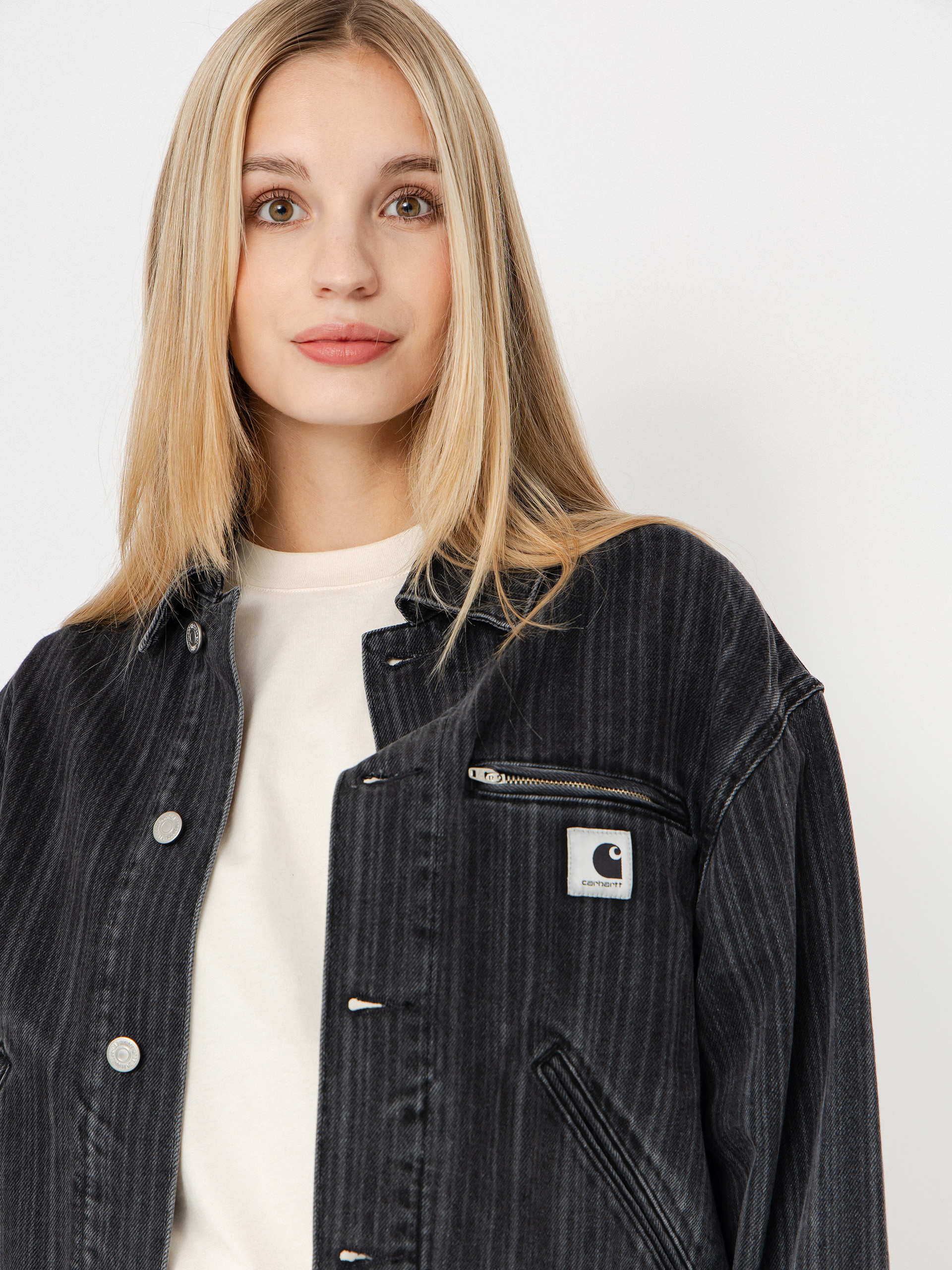 Kurtka Carhartt WIP Rylan Wmn (rylan stripe/black/stone washed)