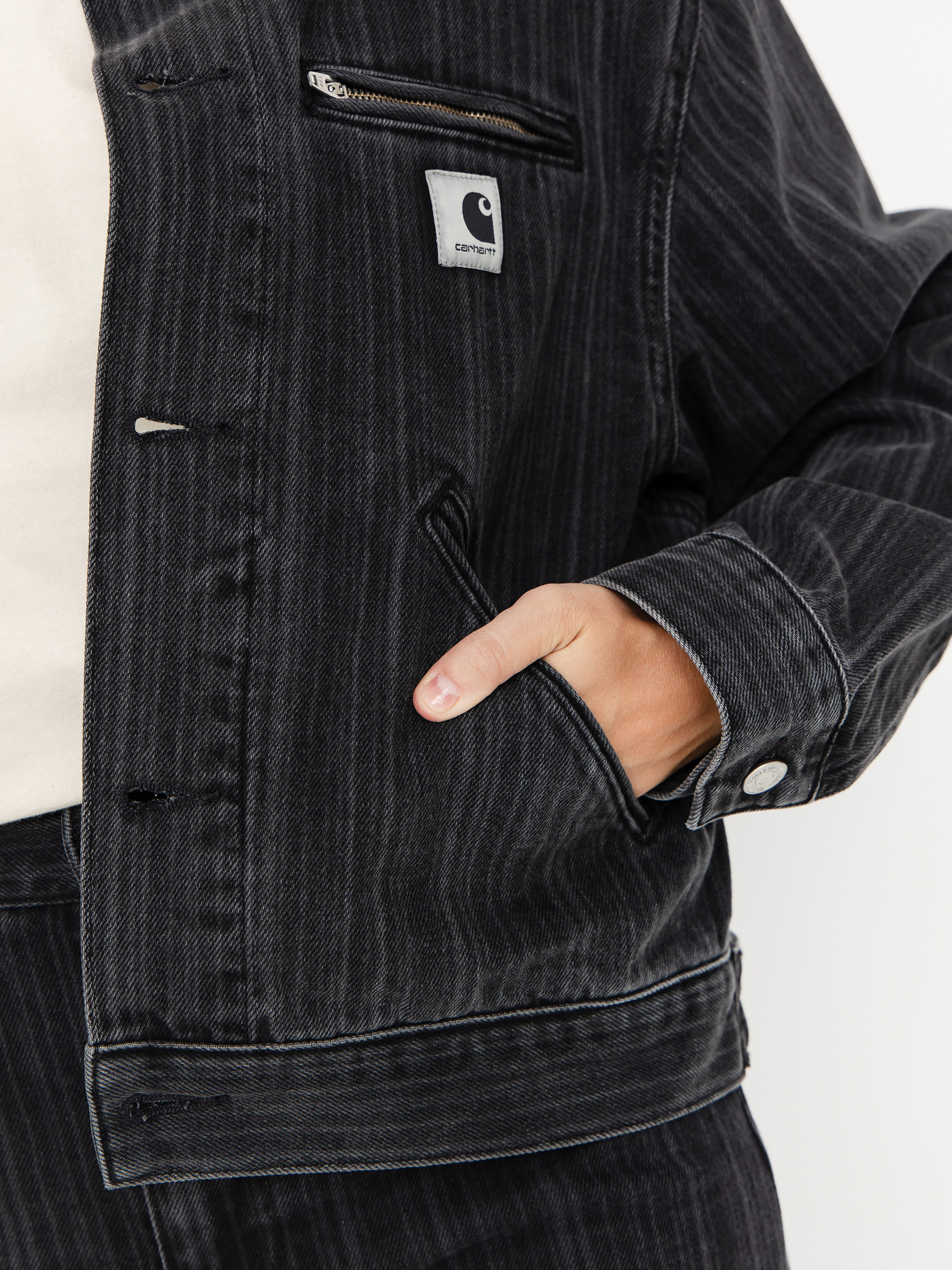 Kurtka Carhartt WIP Rylan Wmn (rylan stripe/black/stone washed)