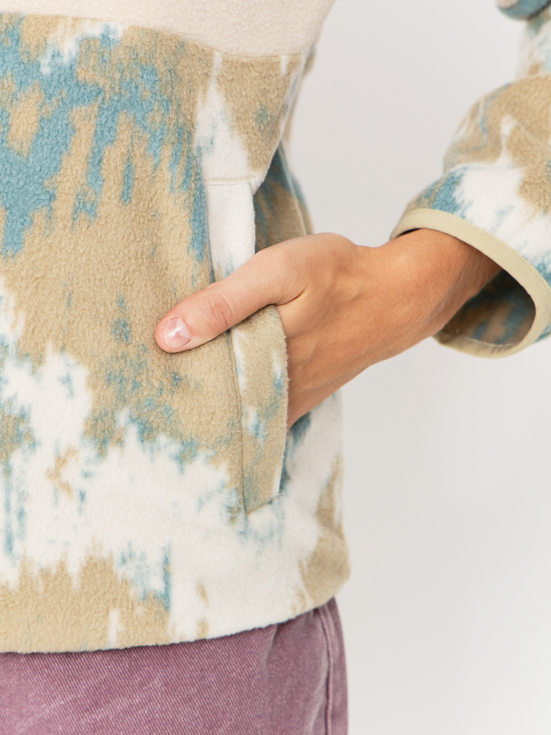 Damski Polar Iriedaily Half Indi Troyer (khaki grey)