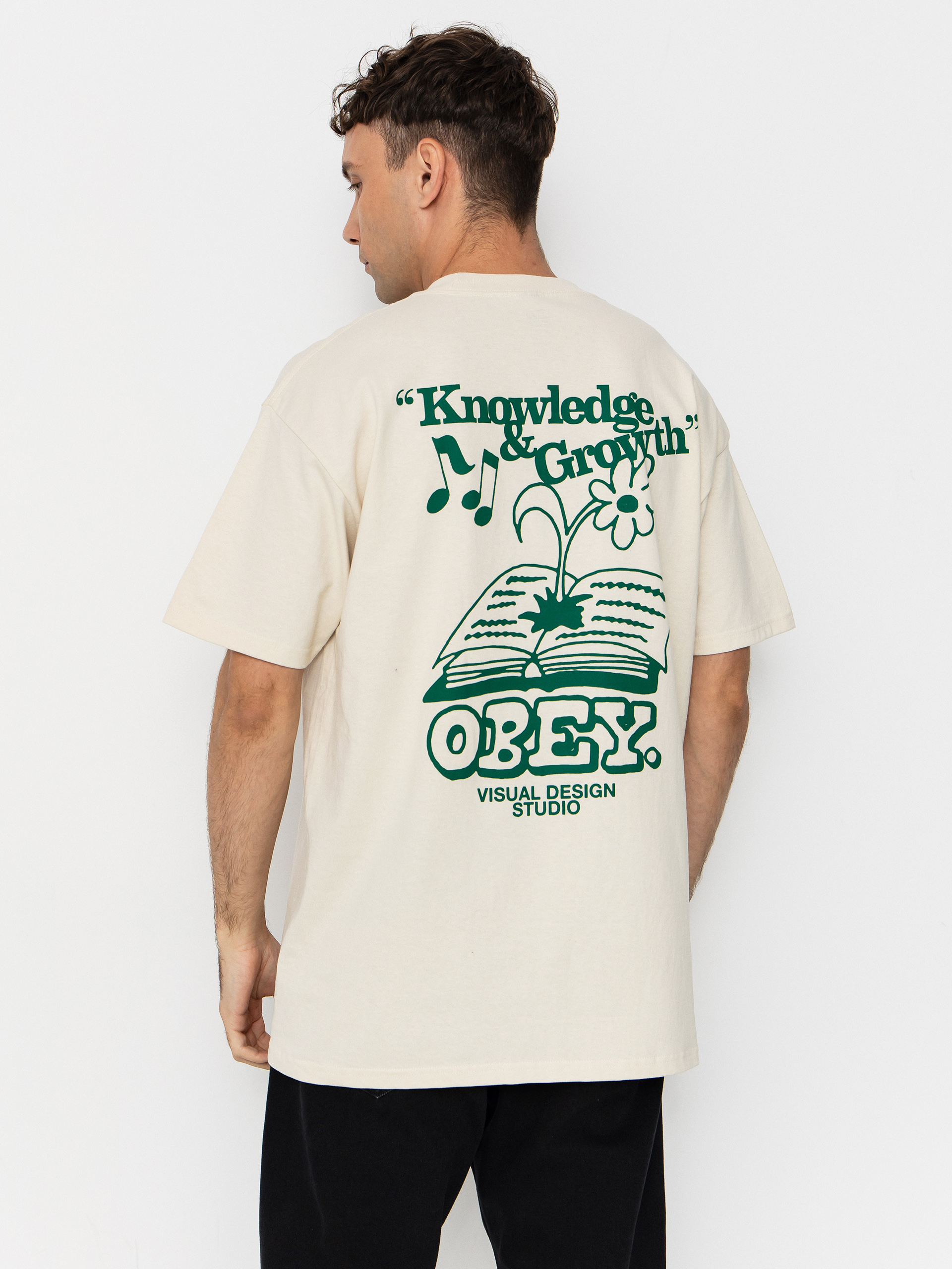 T-shirt OBEY Obey Knowledge & Growth (cream)