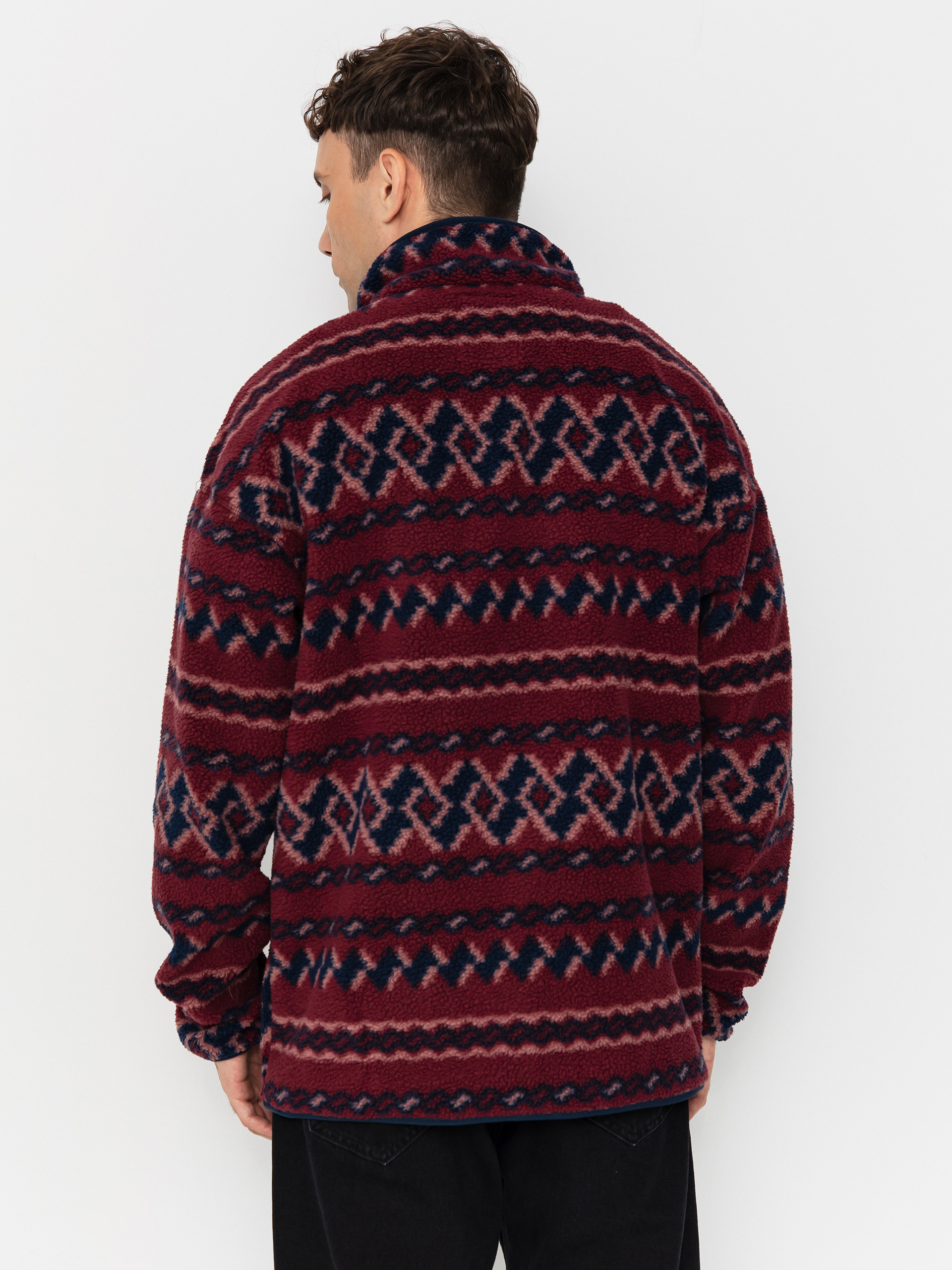 Męski Polar Columbia Helvetia II Printed Half Snap (rich wine knitknot)