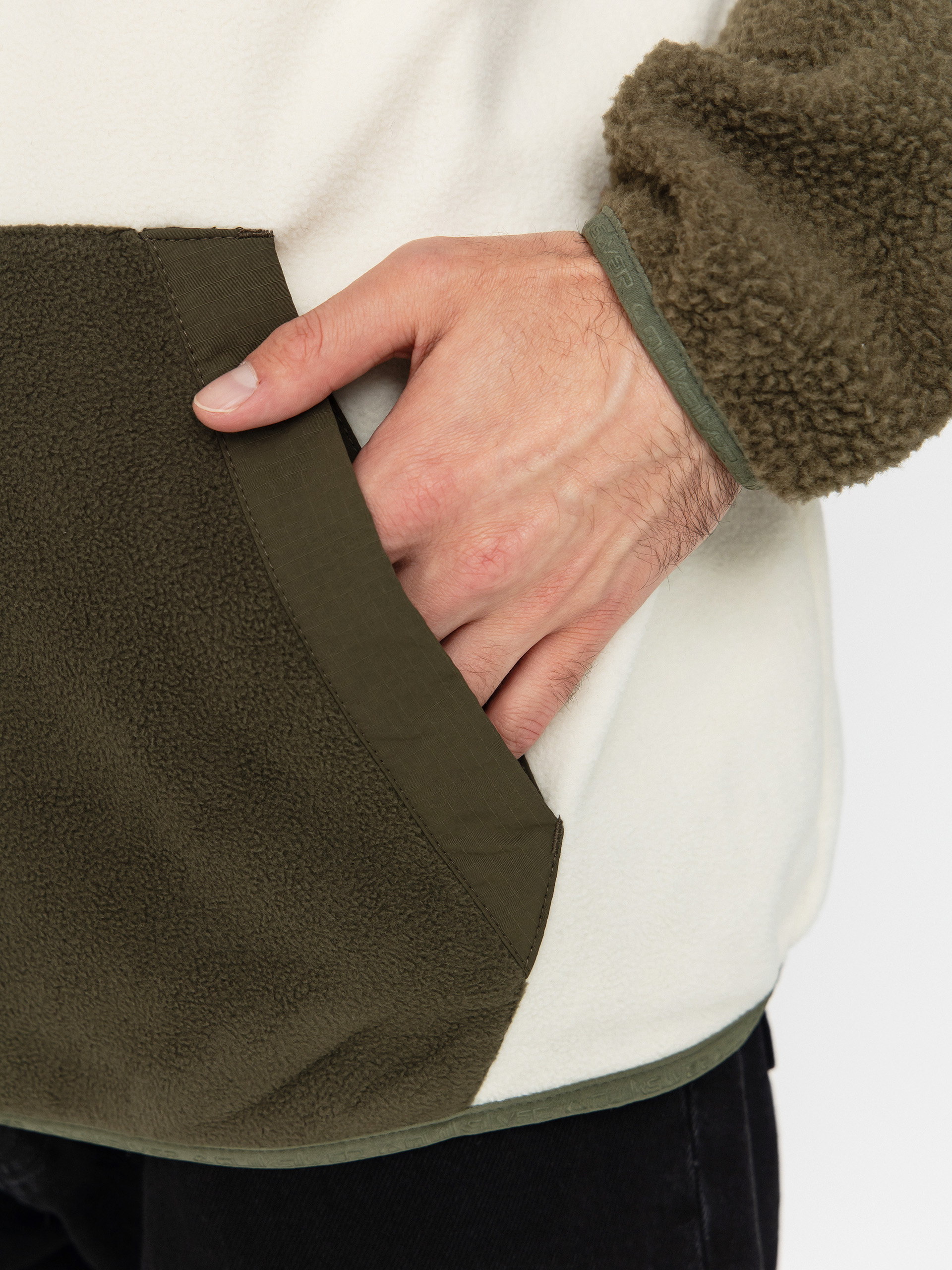 Męski Polar Quiksilver Ocean View Mix Up Hoody (grape leaf)