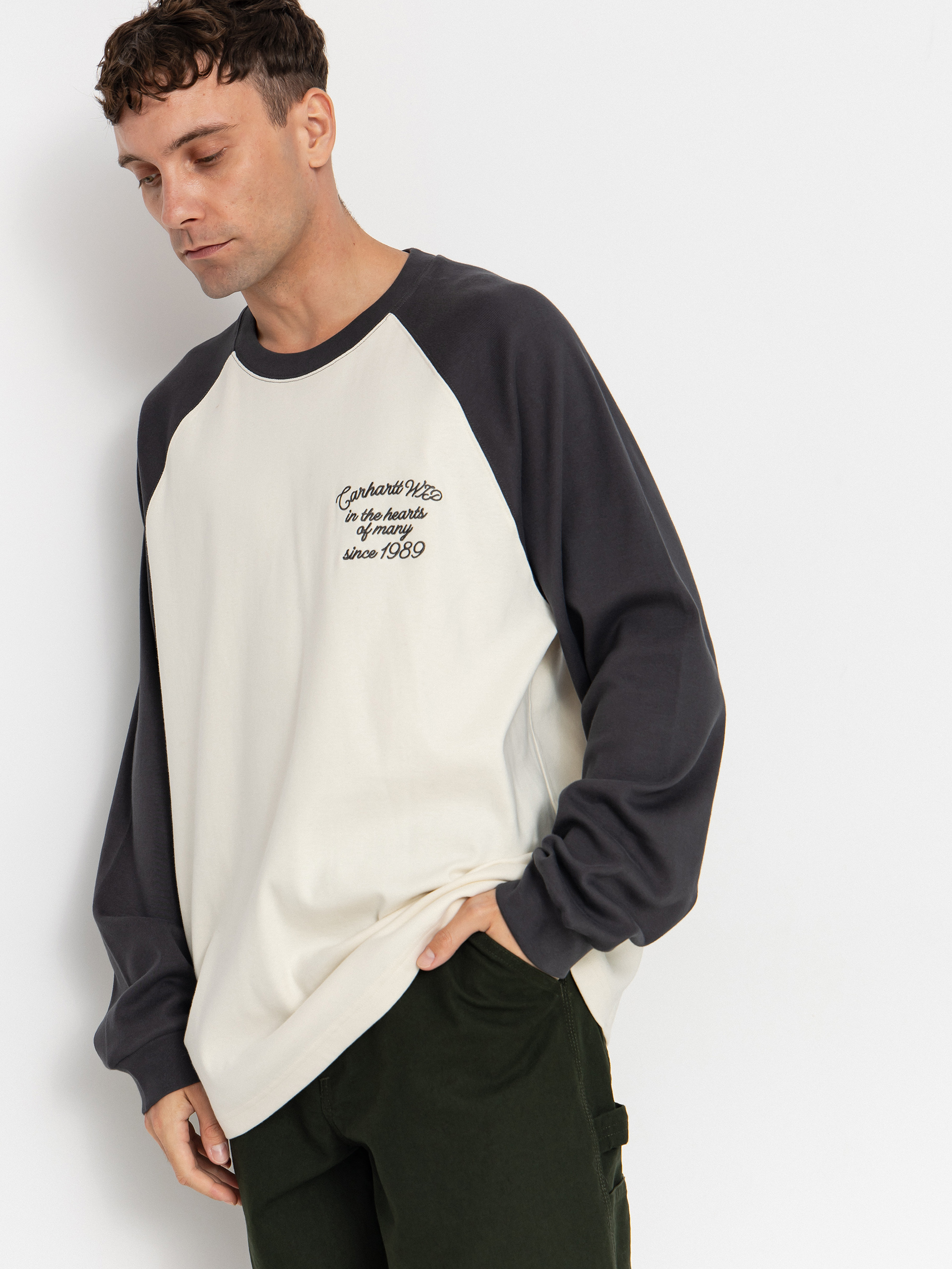 Longsleeve Carhartt WIP Alston (wax/graphite)
