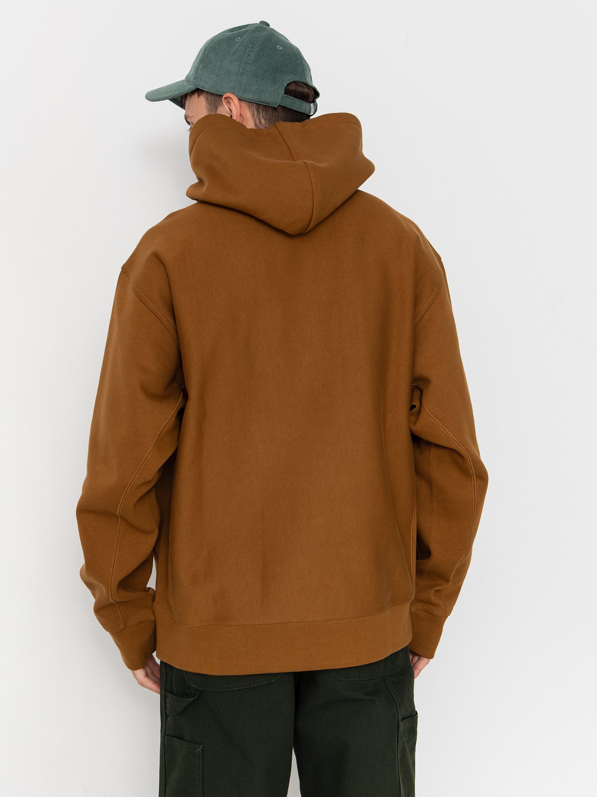 Bluza z kapturem Carhartt WIP American Script HD (hamilton brown)