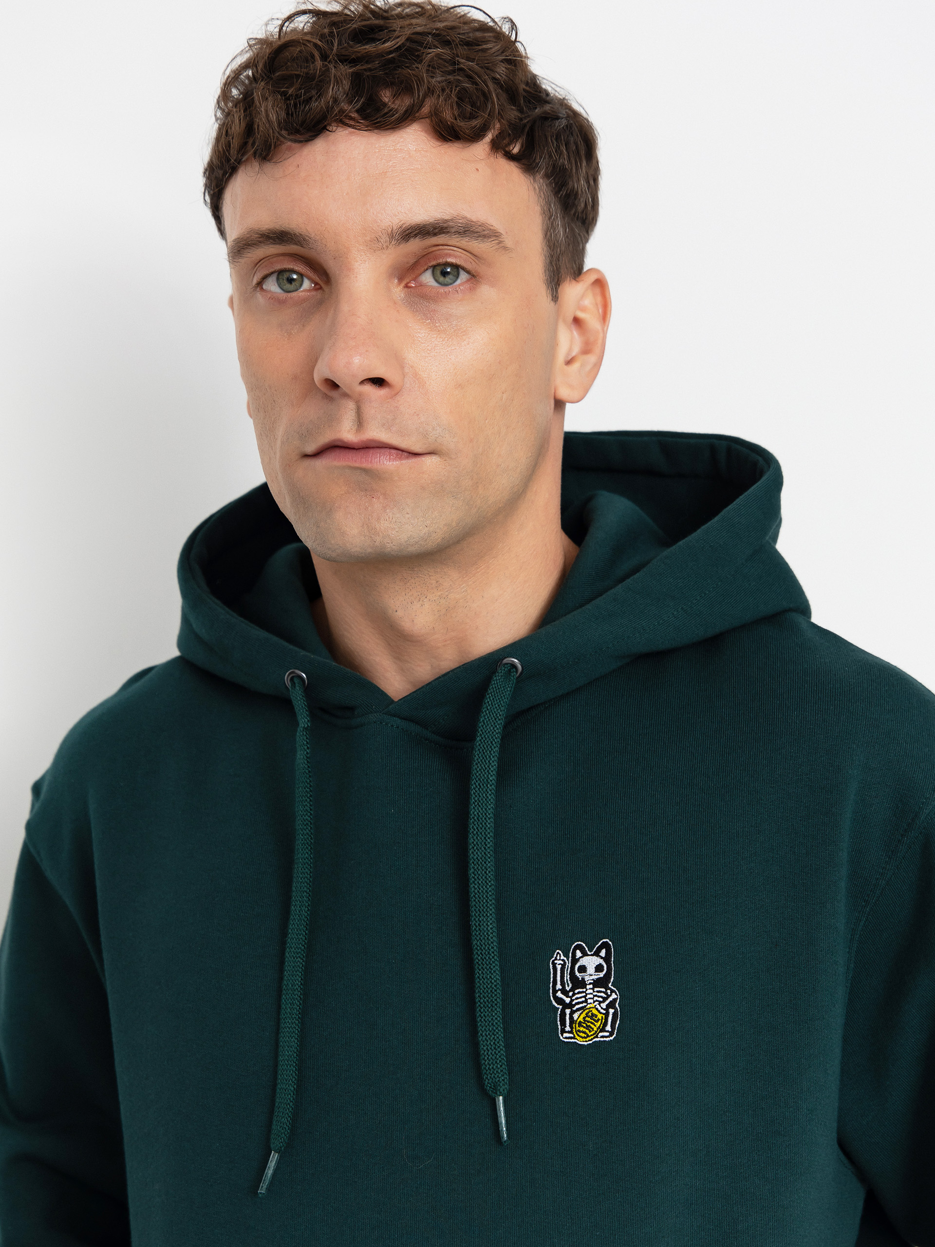 Bluza z kapturem Iriedaily Bone Cat HD (nightforest)