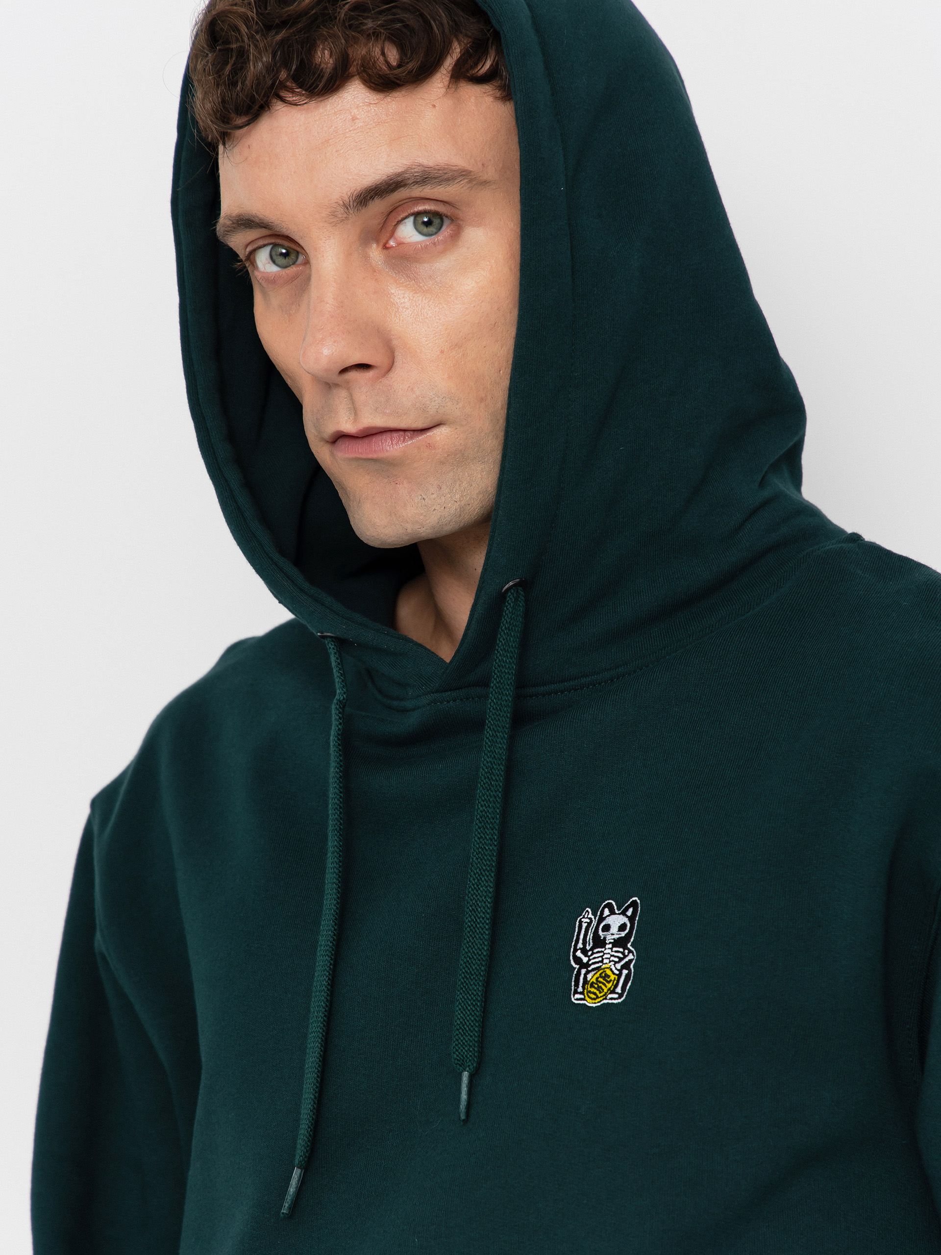 Bluza z kapturem Iriedaily Bone Cat HD (nightforest)