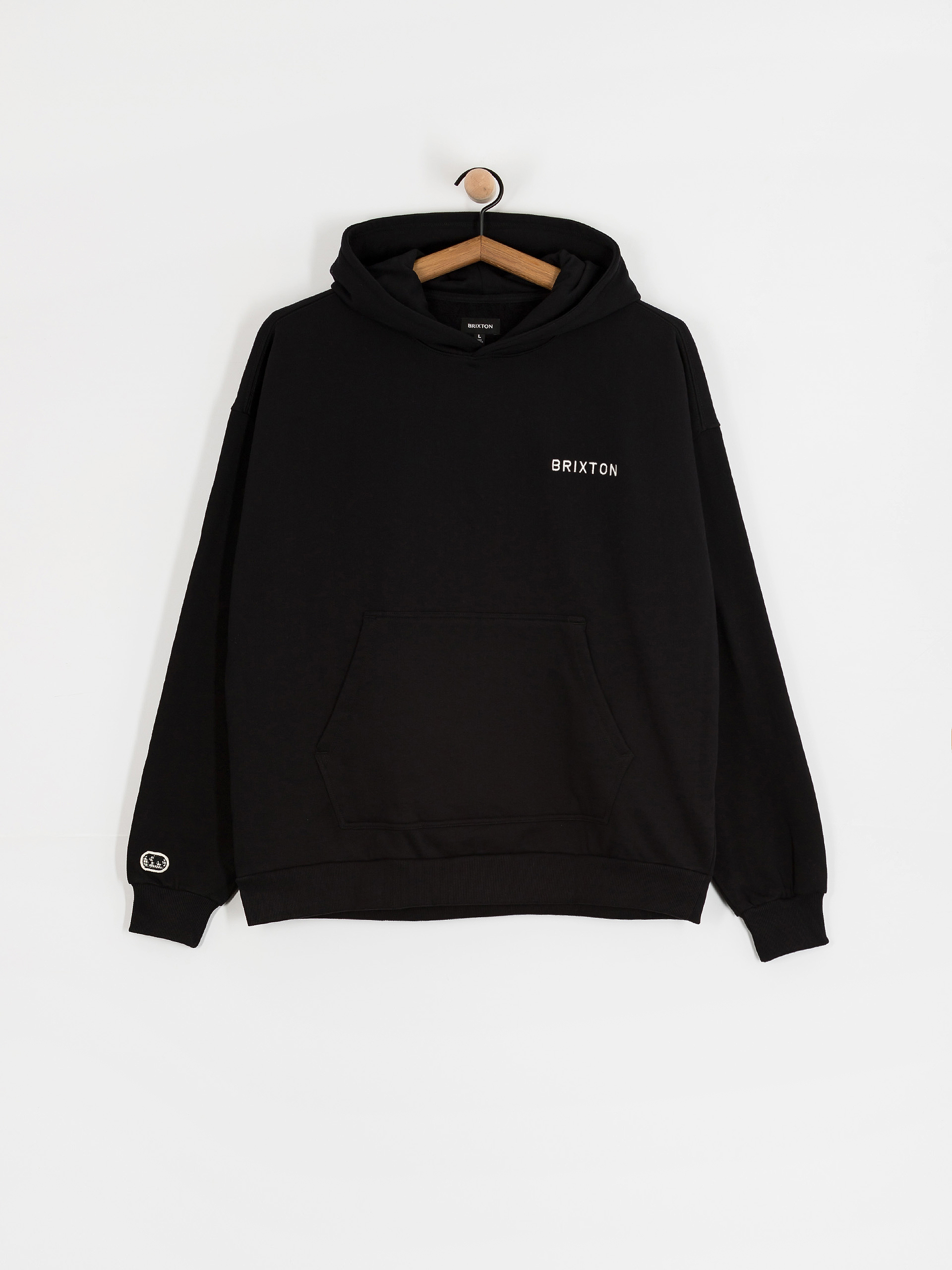 Bluza z kapturem Brixton Embroidered Heavy Weight HD (black)