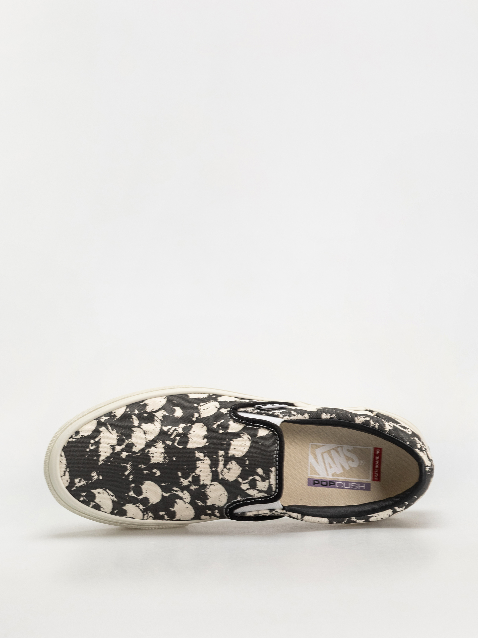 Buty Vans Skate Slip On (skull pile black/white/gum)