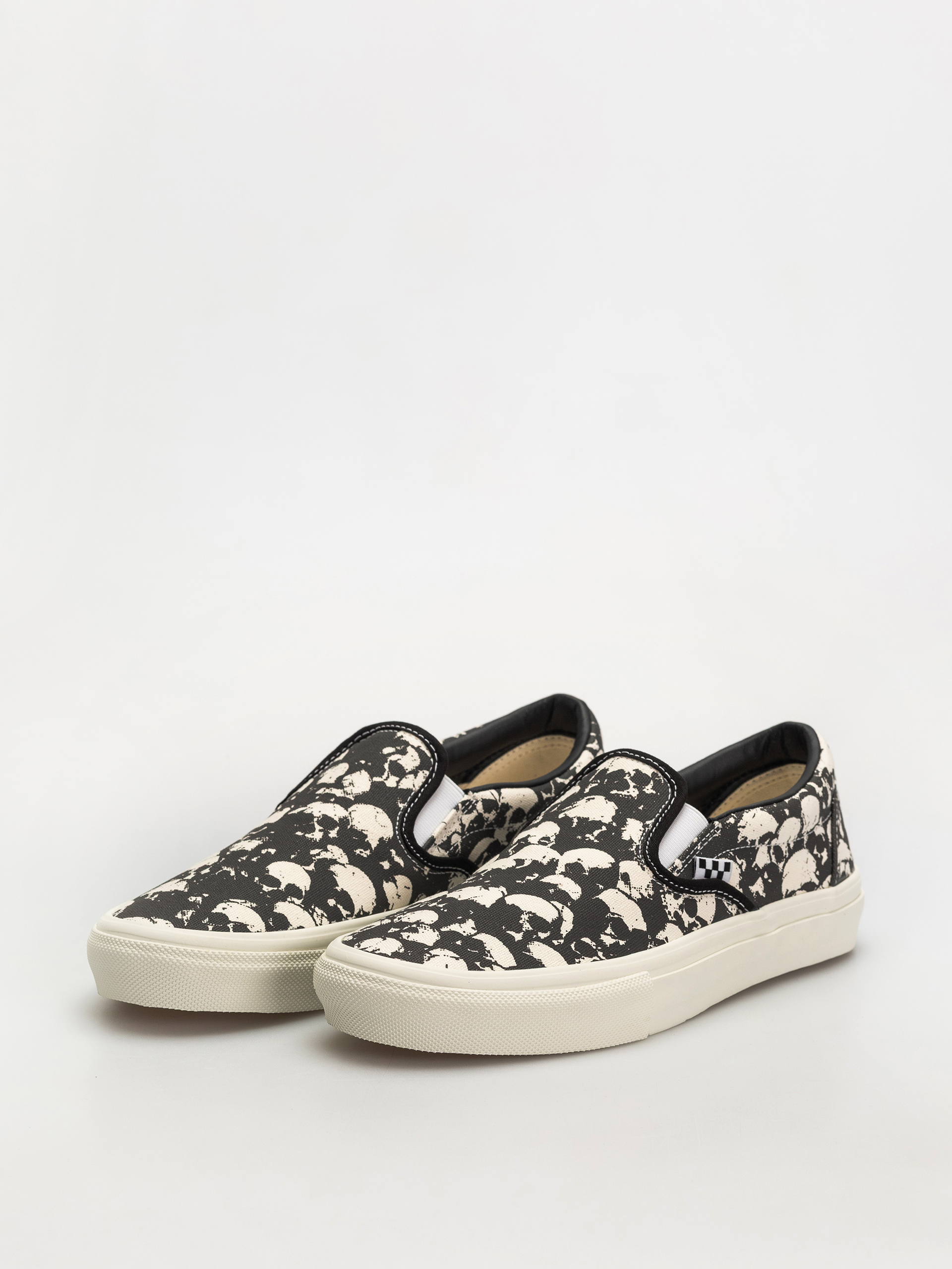 Buty Vans Skate Slip On (skull pile black/white/gum)