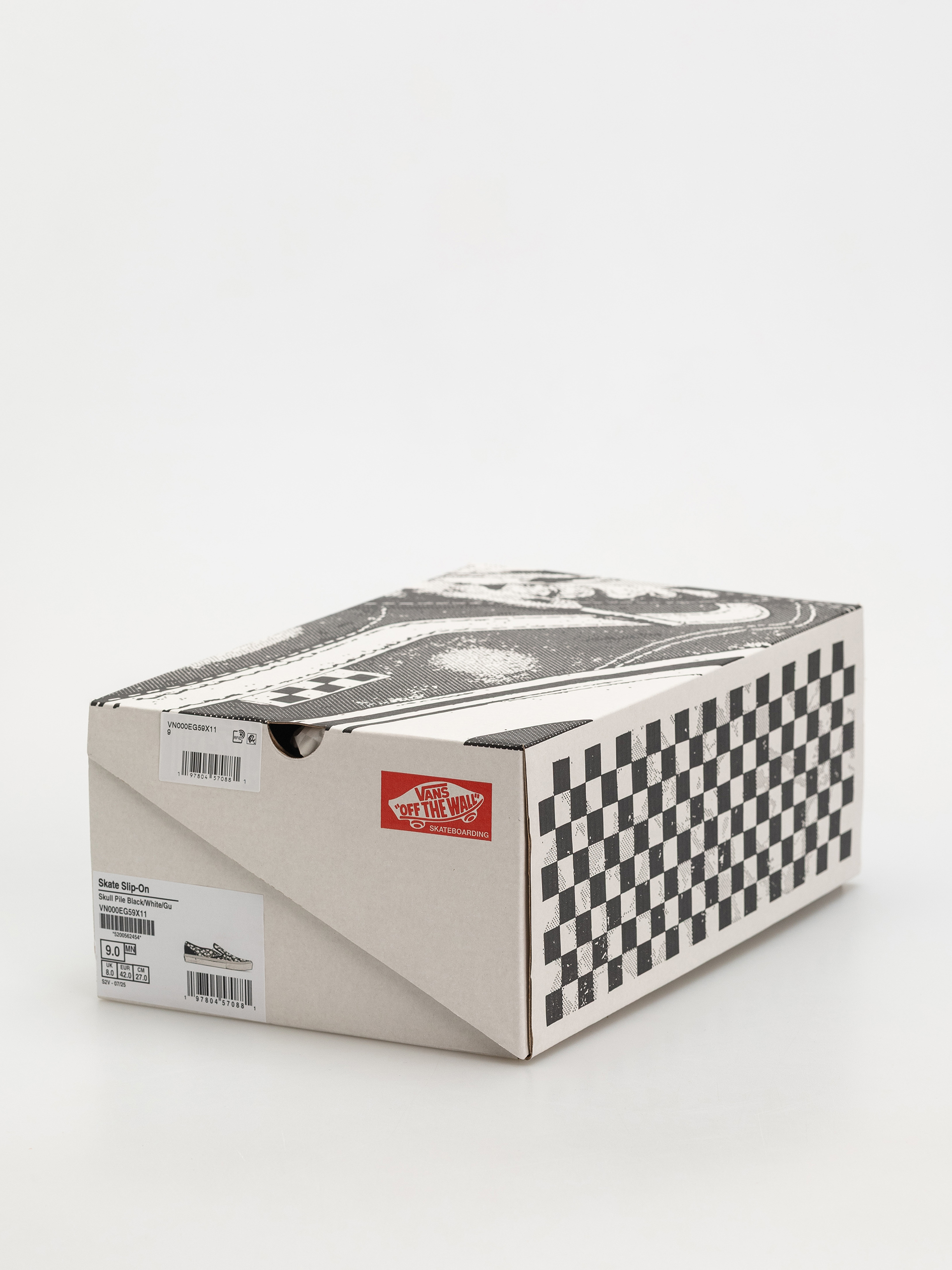 Buty Vans Skate Slip On (skull pile black/white/gum)