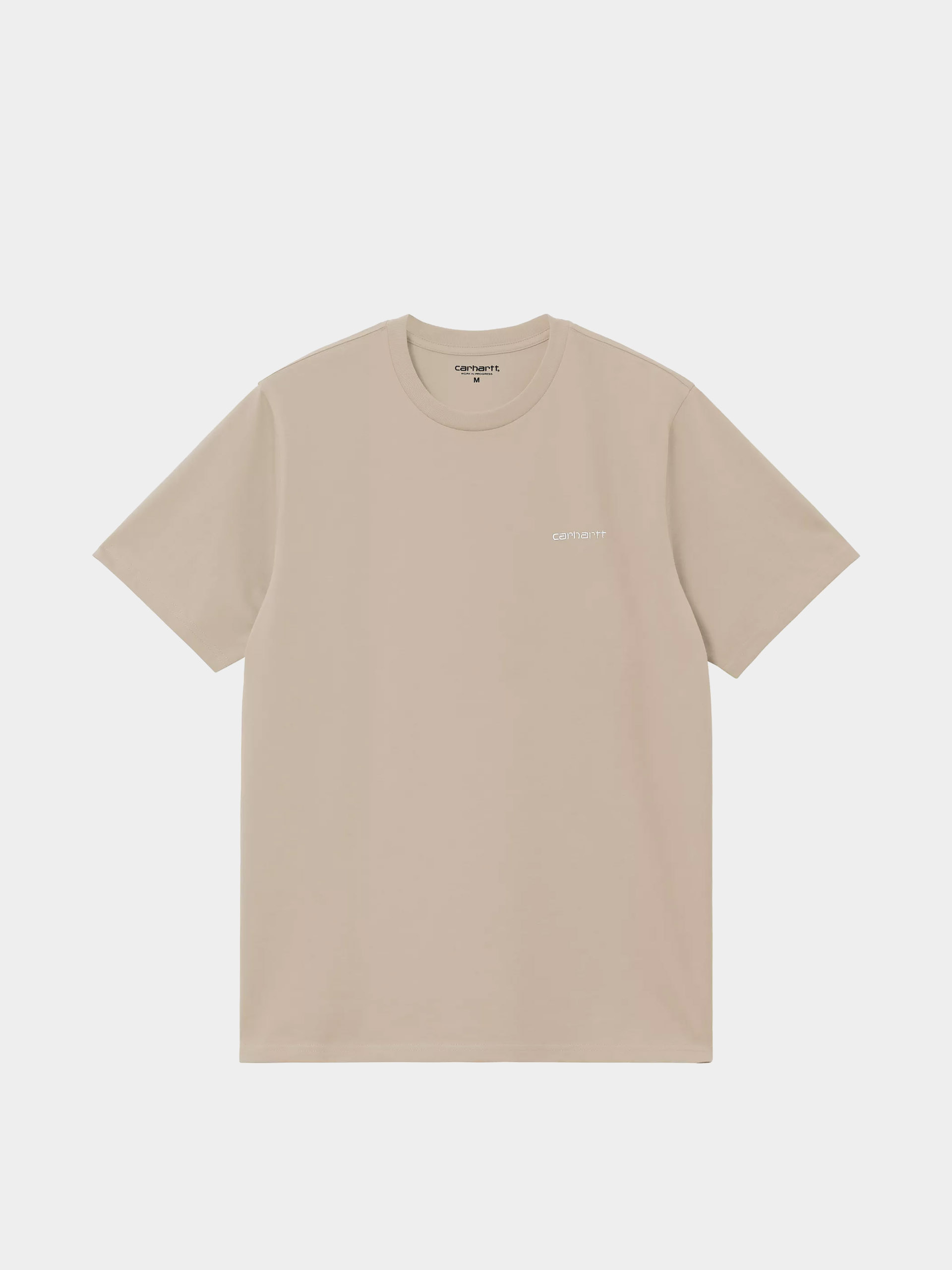 T-shirt Carhartt WIP Script Embroidery (fleur de sel/white)