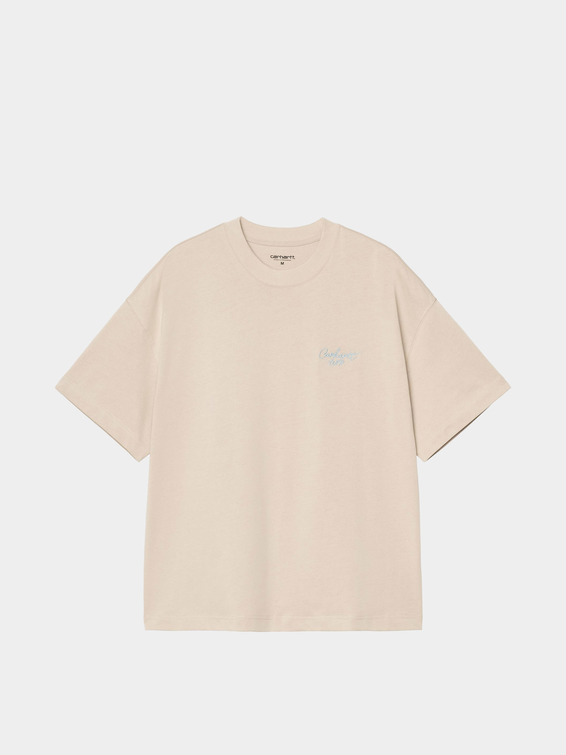 T-shirt Carhartt WIP Signature Script (fleur de sel/citadel)