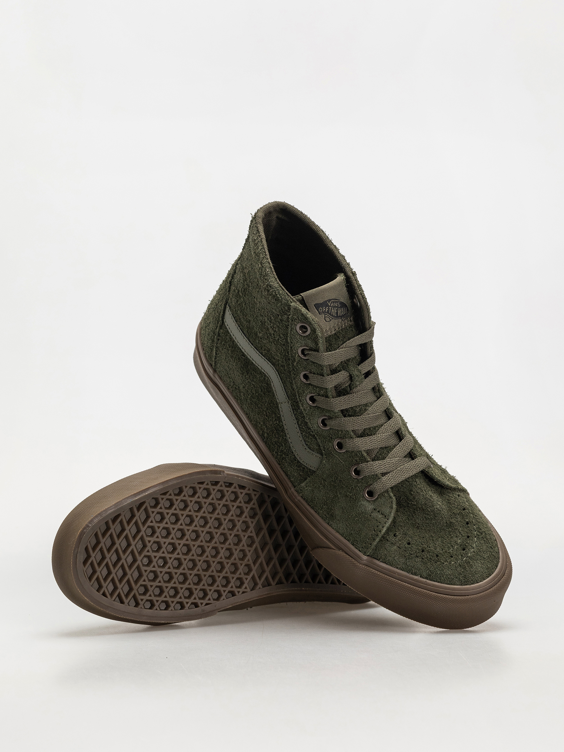 Buty Vans Sk8 Hi Tapered (hairy suede olive/gum)