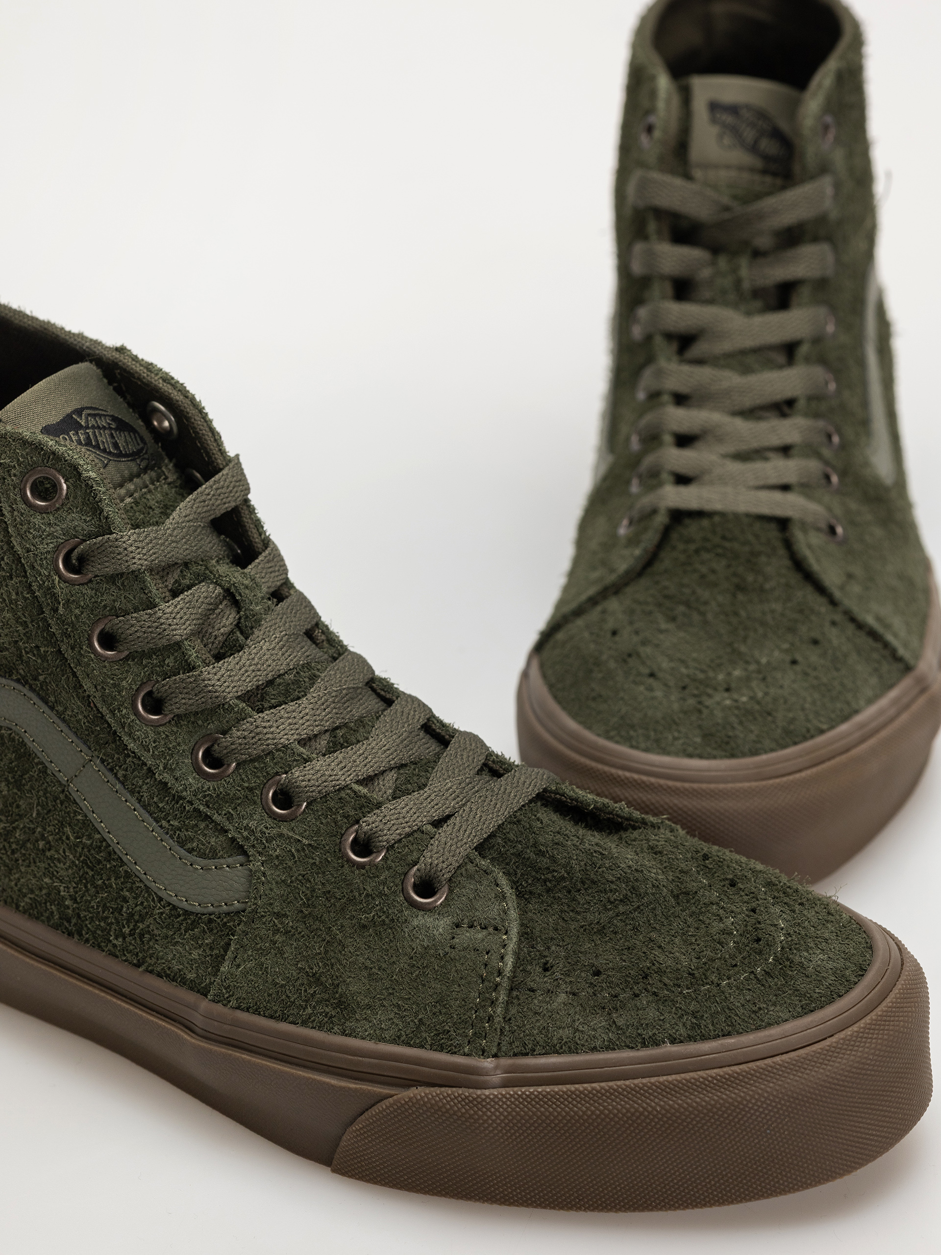 Buty Vans Sk8 Hi Tapered (hairy suede olive/gum)