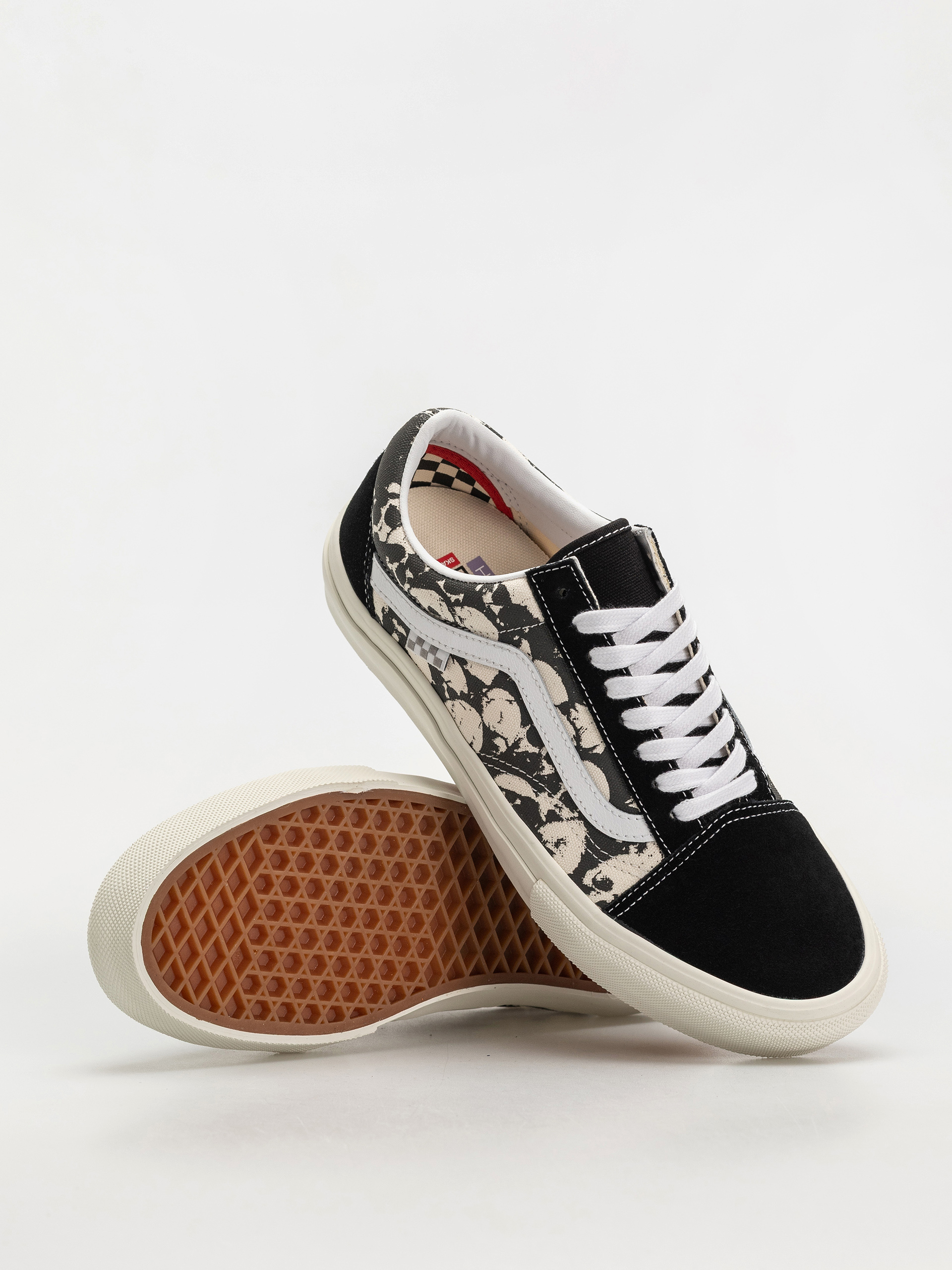 Buty Vans Skate Old Skool (skull pile black/white/gum)