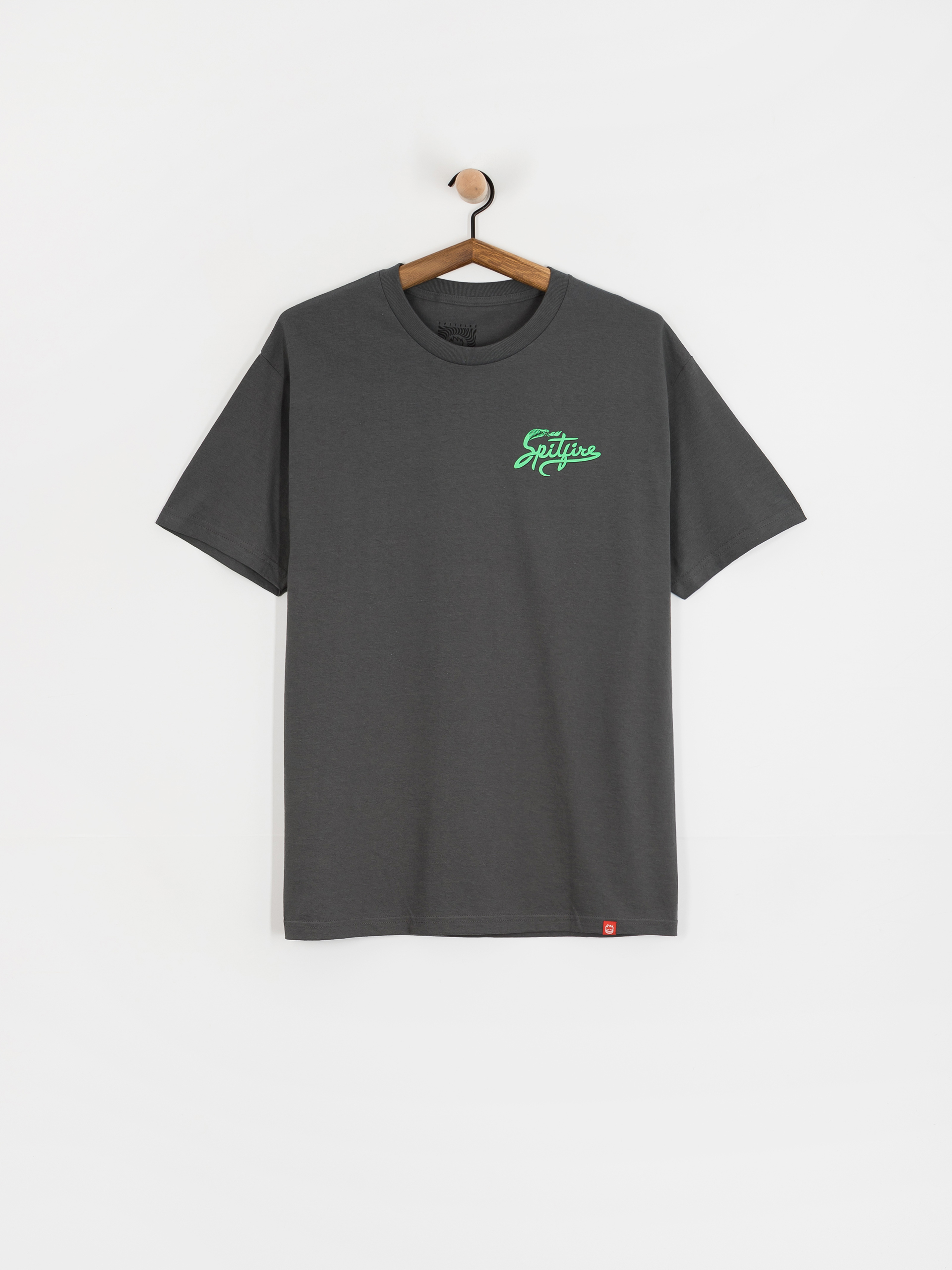 T-shirt Spitfire Snake Classic (charcoal solid w/green&black print)