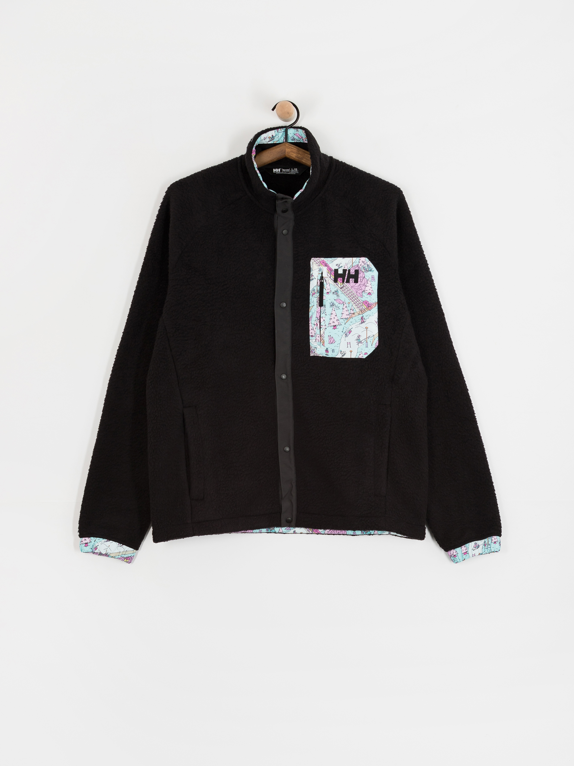 Męski Polar Helly Hansen Panorama Pile Snap (black oslo aop)