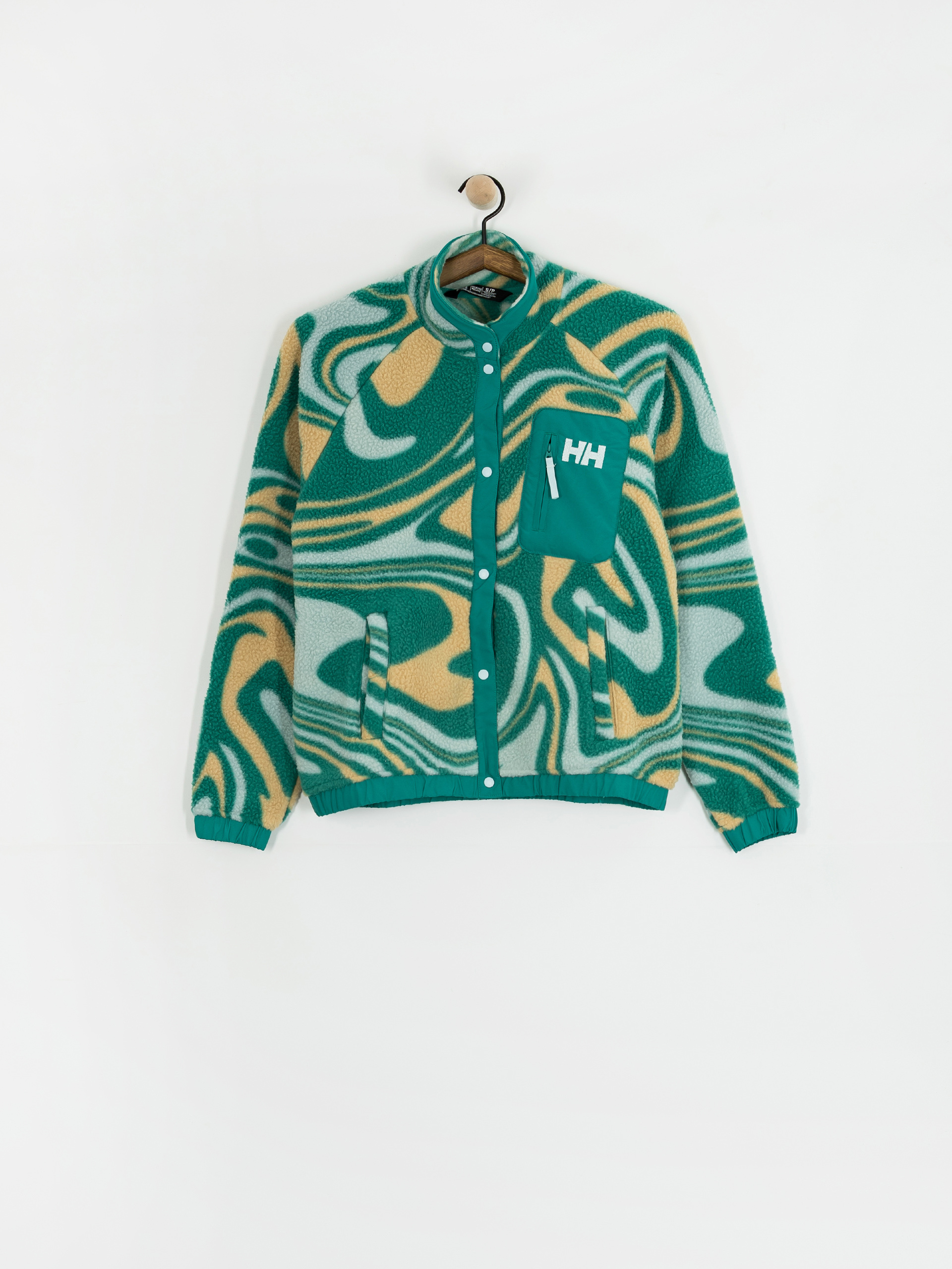 Damski Polar Helly Hansen Imperial Printed Pile Snap (barely blue swirl aop)