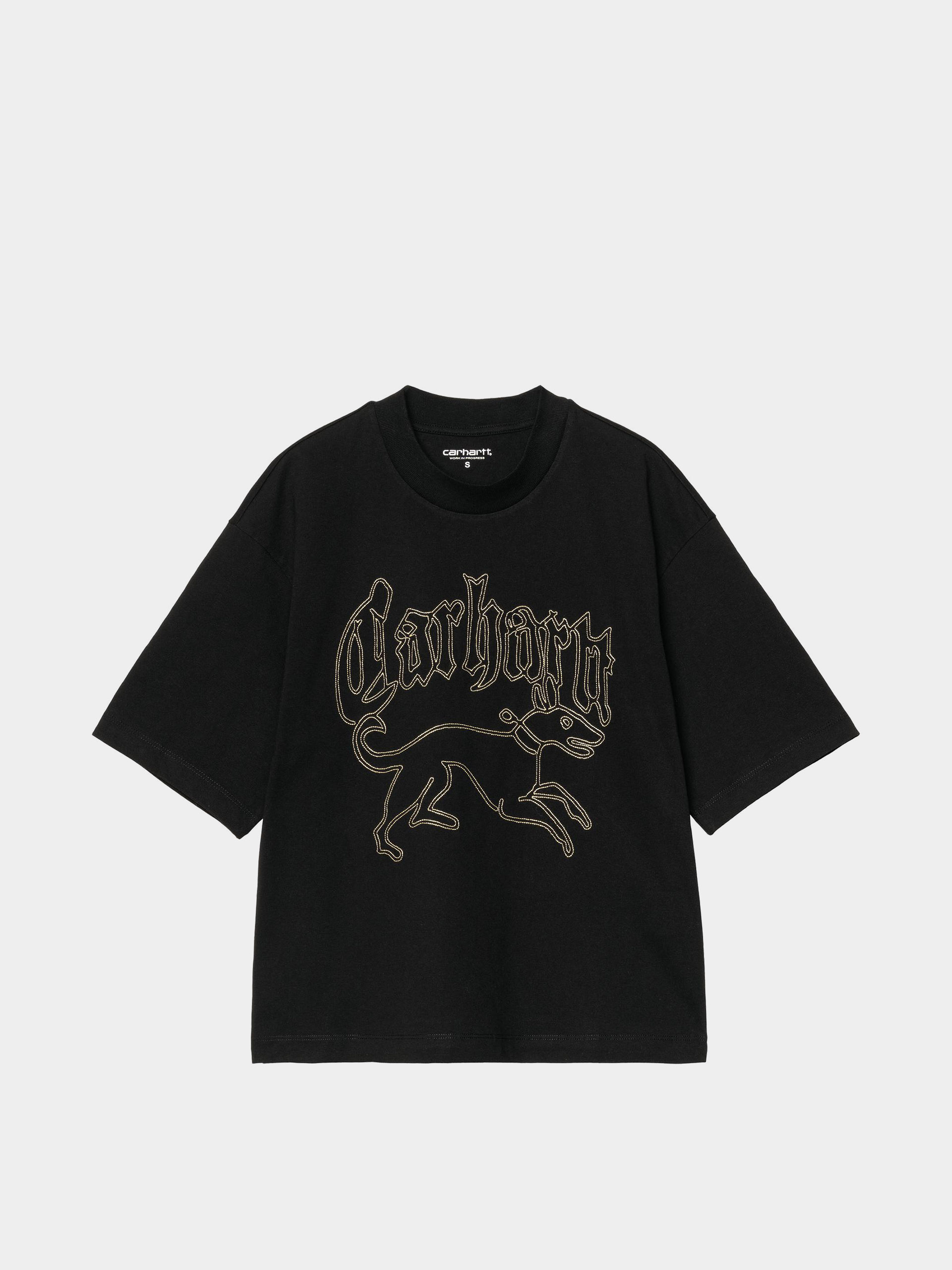 T-shirt Carhartt WIP Hackwork Wmn (black/air yellow)