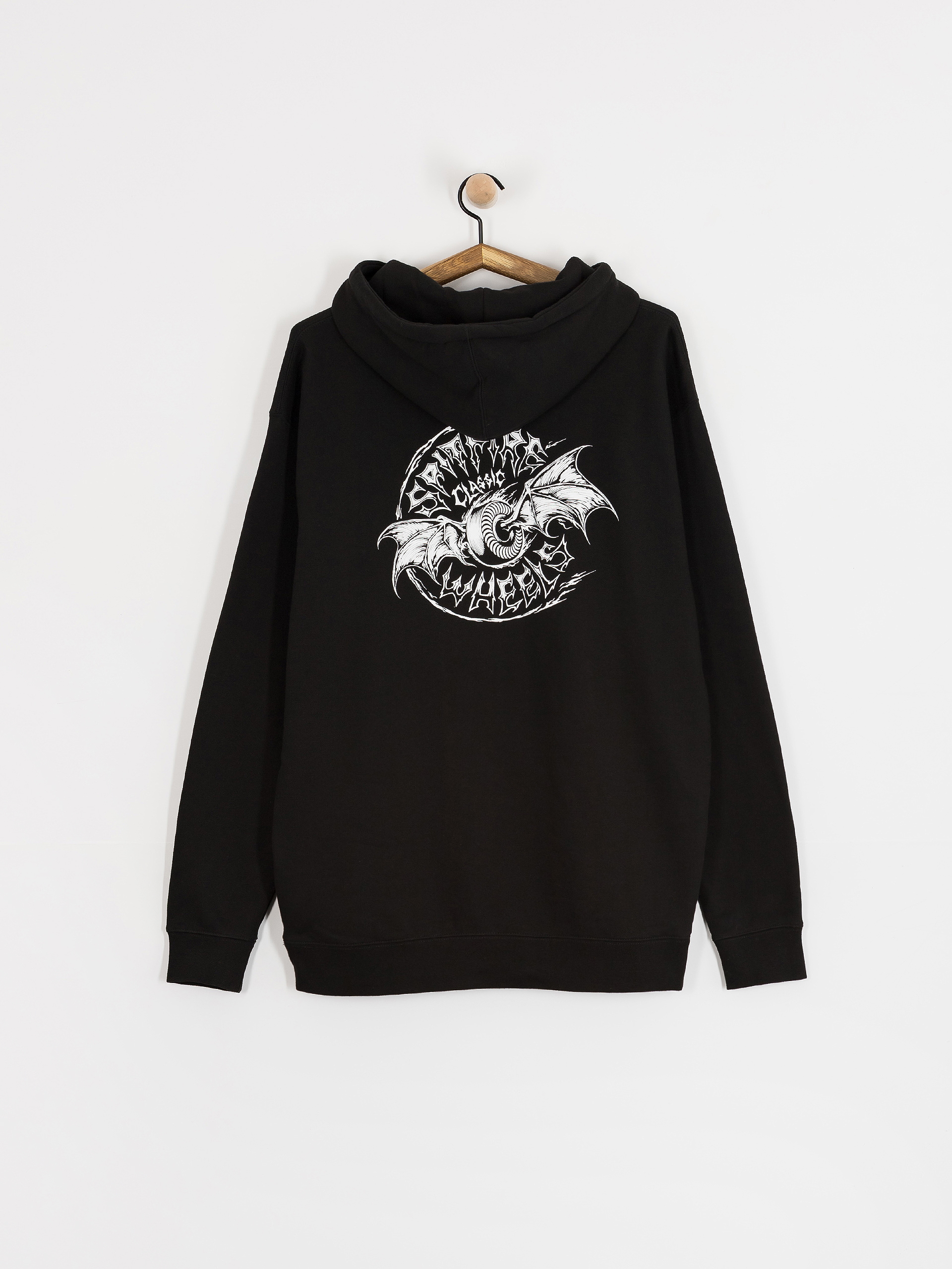 Bluza z kapturem Spitfire Batwing Classic (black w/white prints)