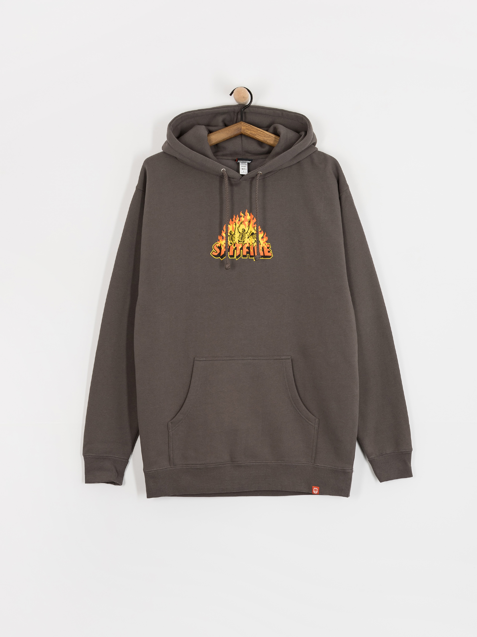 Bluza z kapturem Spitfire Hellfire (charcoal solid w/multi color print)