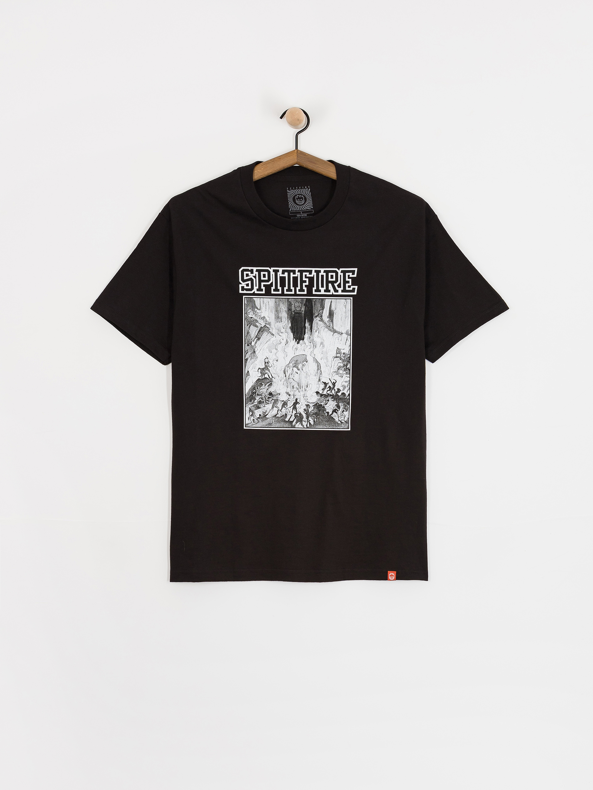 T-shirt Spitfire Inferno (black w/black&white prints)