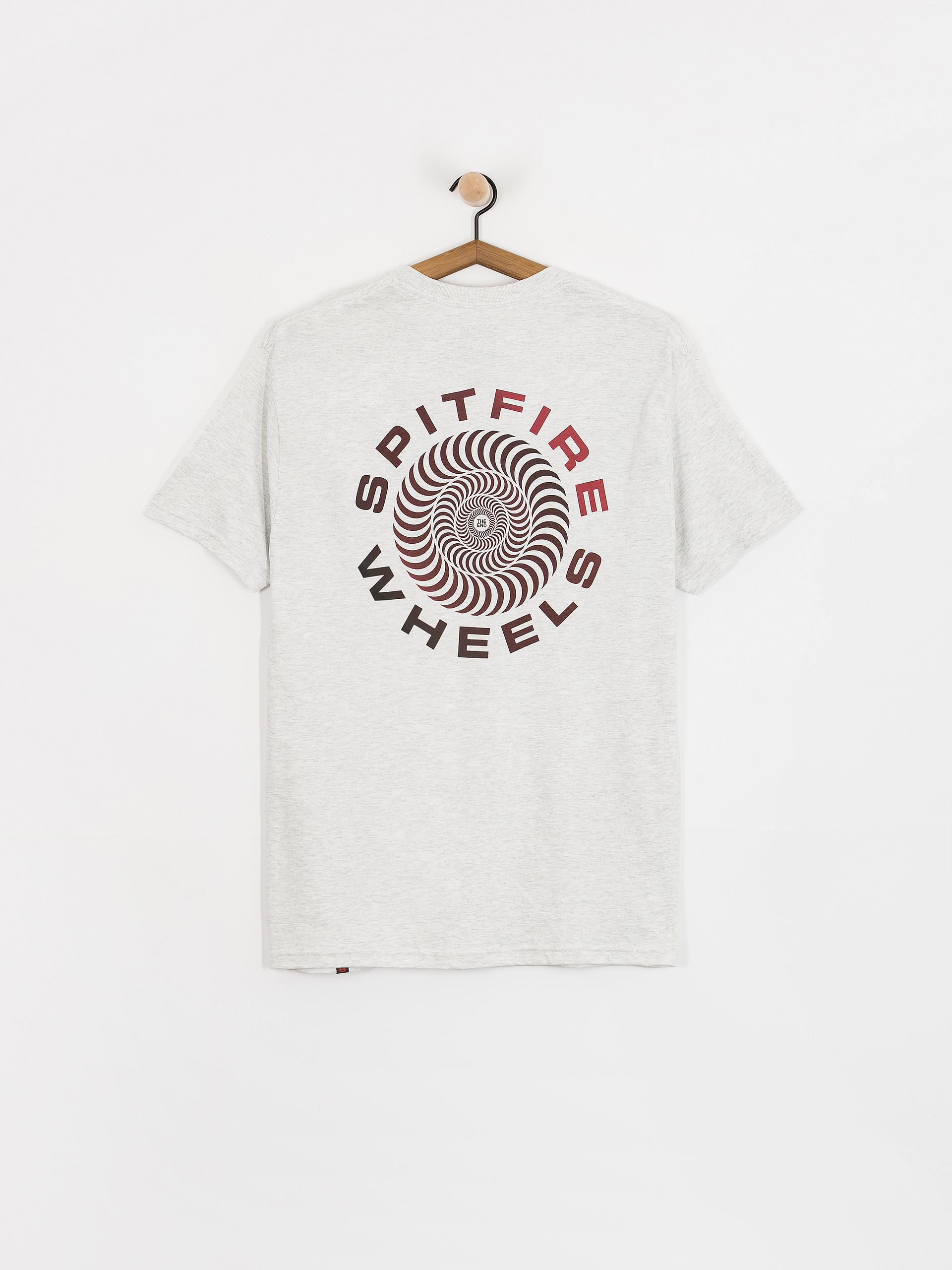 T-shirt Spitfire Classic 87 Swirl Fade Fill (ash grey w/red&black fade prints)