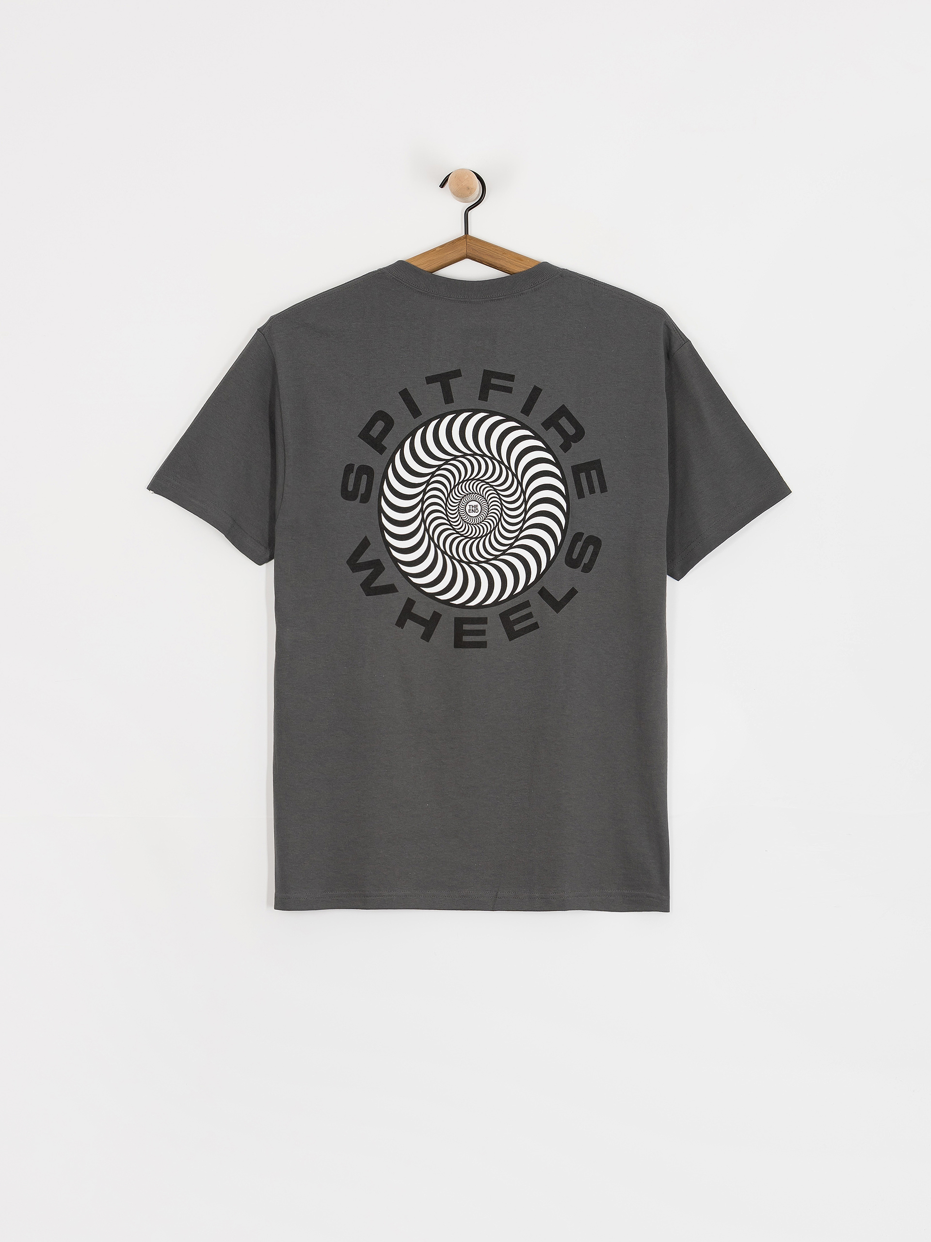 T-shirt Spitfire Classic 87 Swirl Fill (charcoal solid w/black&white prints)
