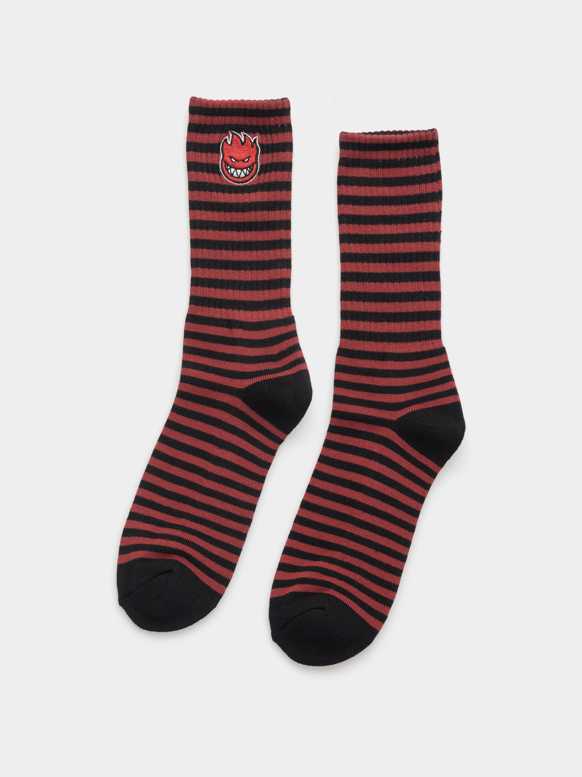 Skarpetki Spitfire Bighead Fill Emb Stripe (black/dr red)