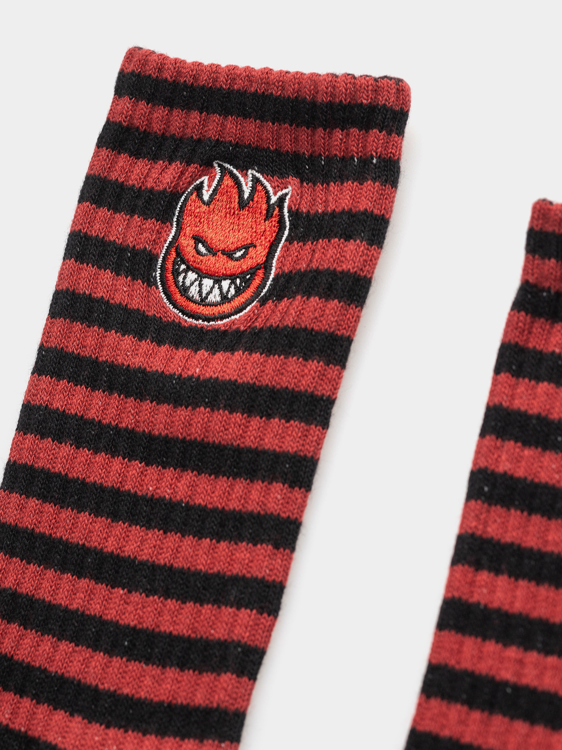 Skarpetki Spitfire Bighead Fill Emb Stripe (black/dr red)