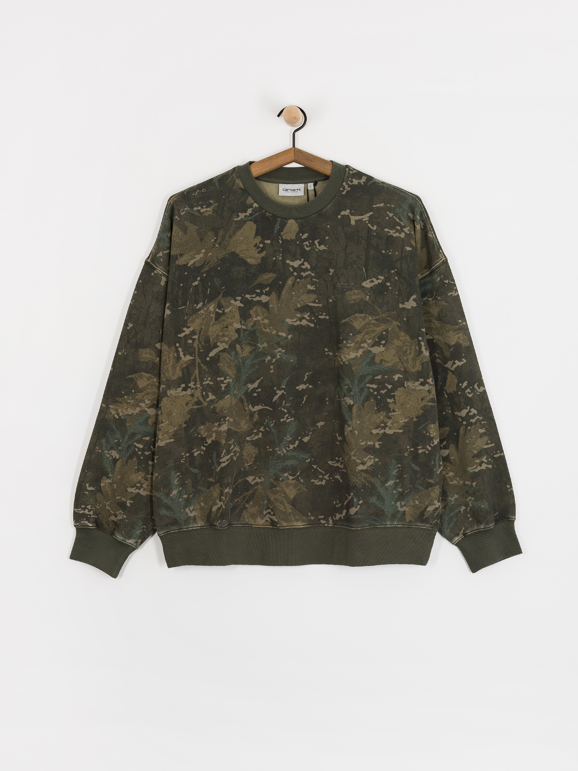 Bluza Carhartt WIP Benton (camo combi/green/garment dyed)
